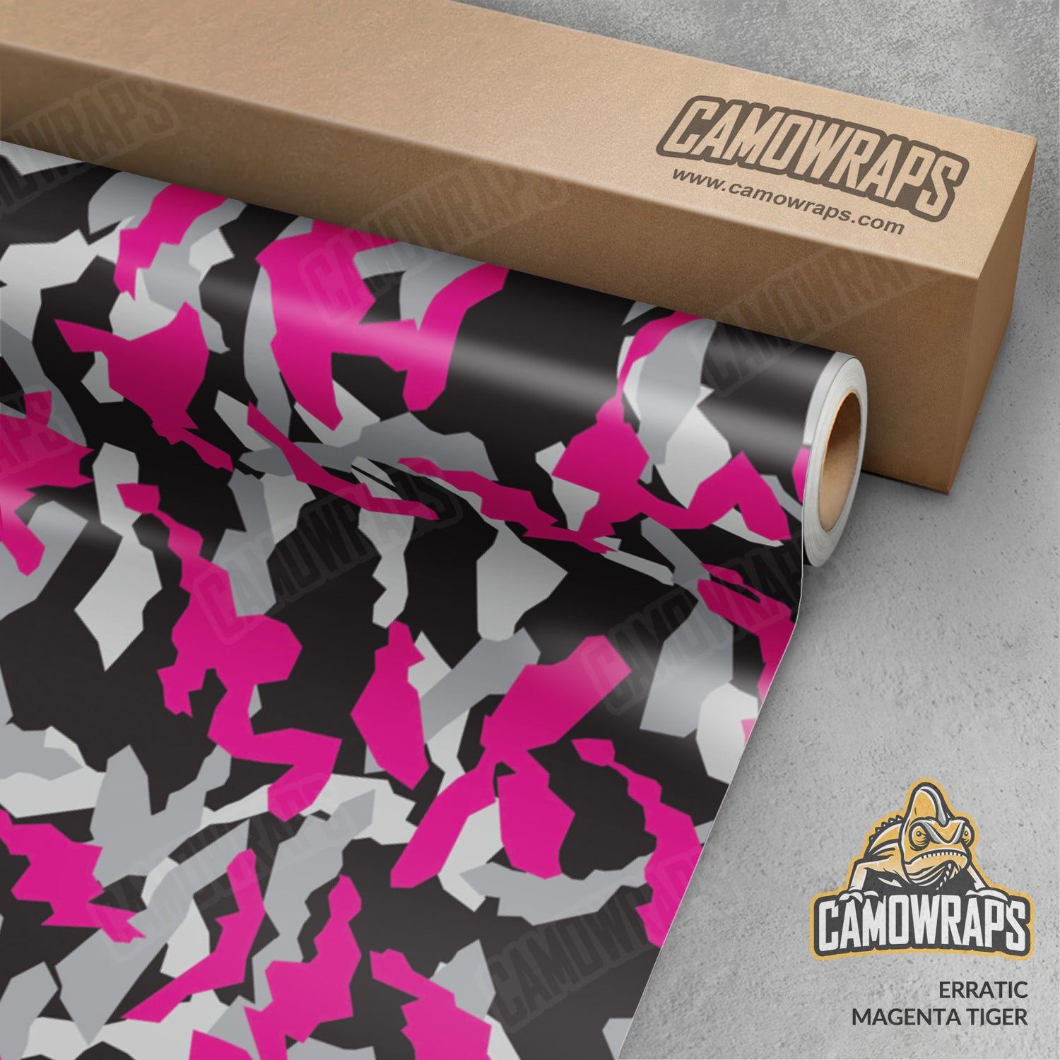 Erratic Magenta Tiger Camo Vinyl Wrap