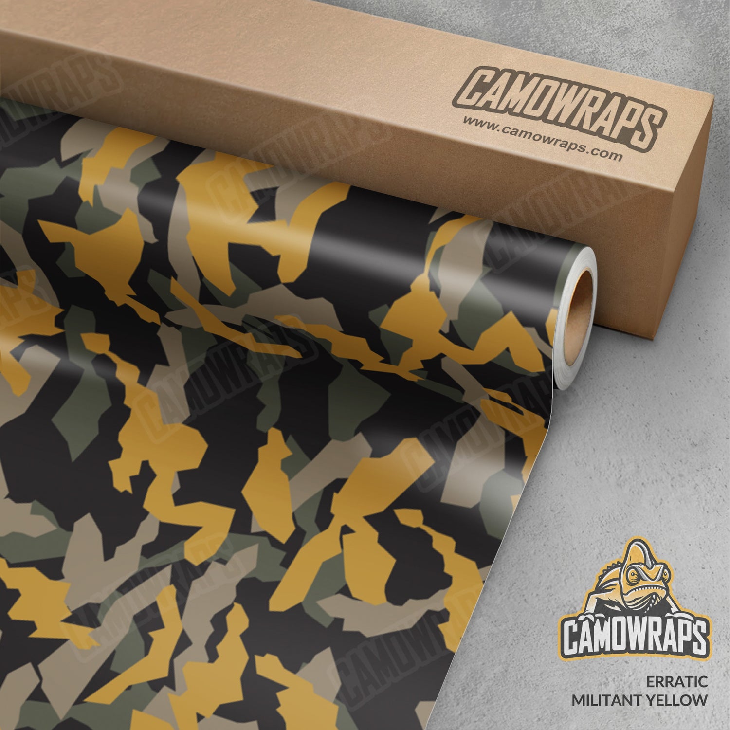 Erratic Militant Yellow Camo Vinyl Wrap