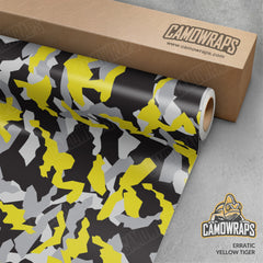 Erratic Yellow Tiger Camo Vinyl Wrap