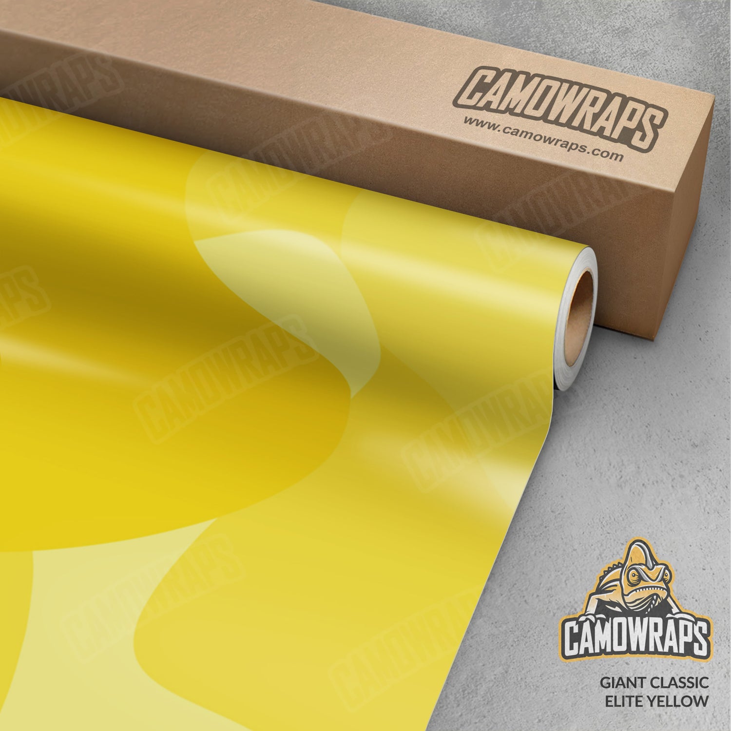 Giant Classic Elite Yellow Camo Vinyl Wrap