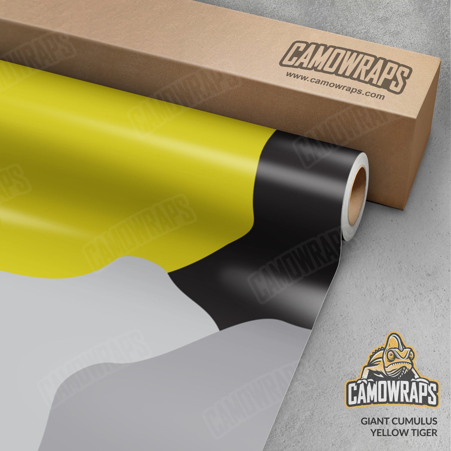 Giant Cumulus Yellow Tiger Camo Vinyl Wrap