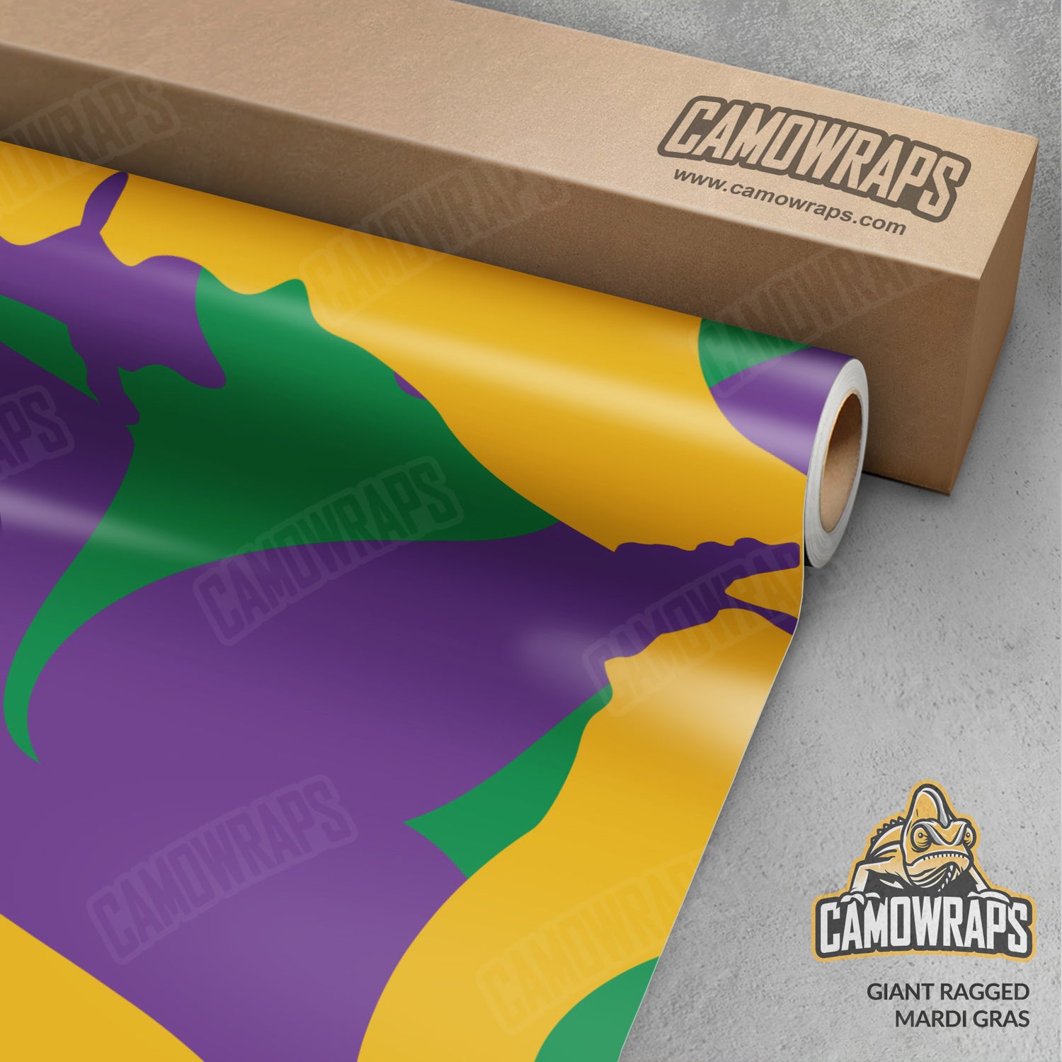 Giant Ragged Mardi Gras Camo Vinyl Wrap