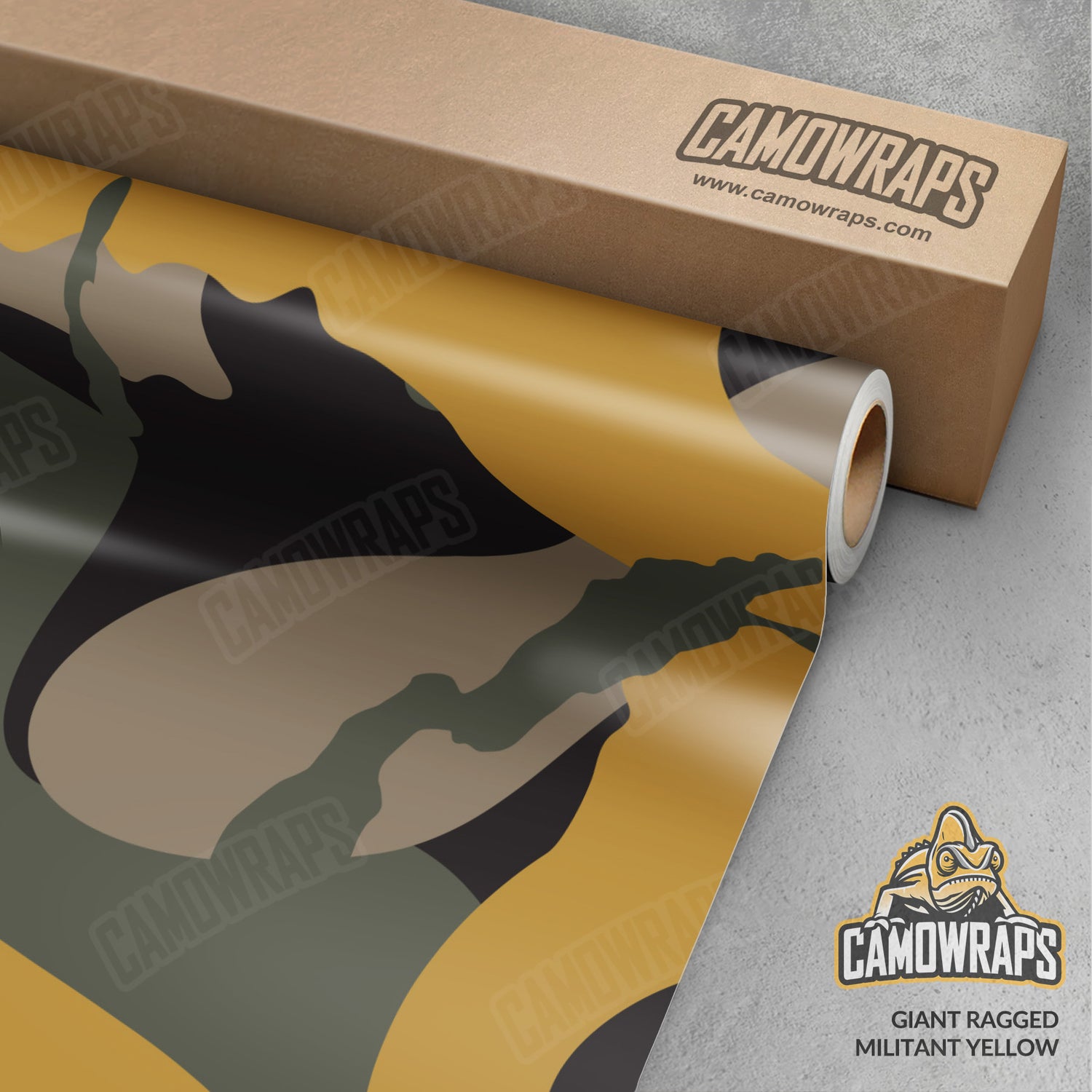 Giant Ragged Militant Yellow Camo Vinyl Wrap