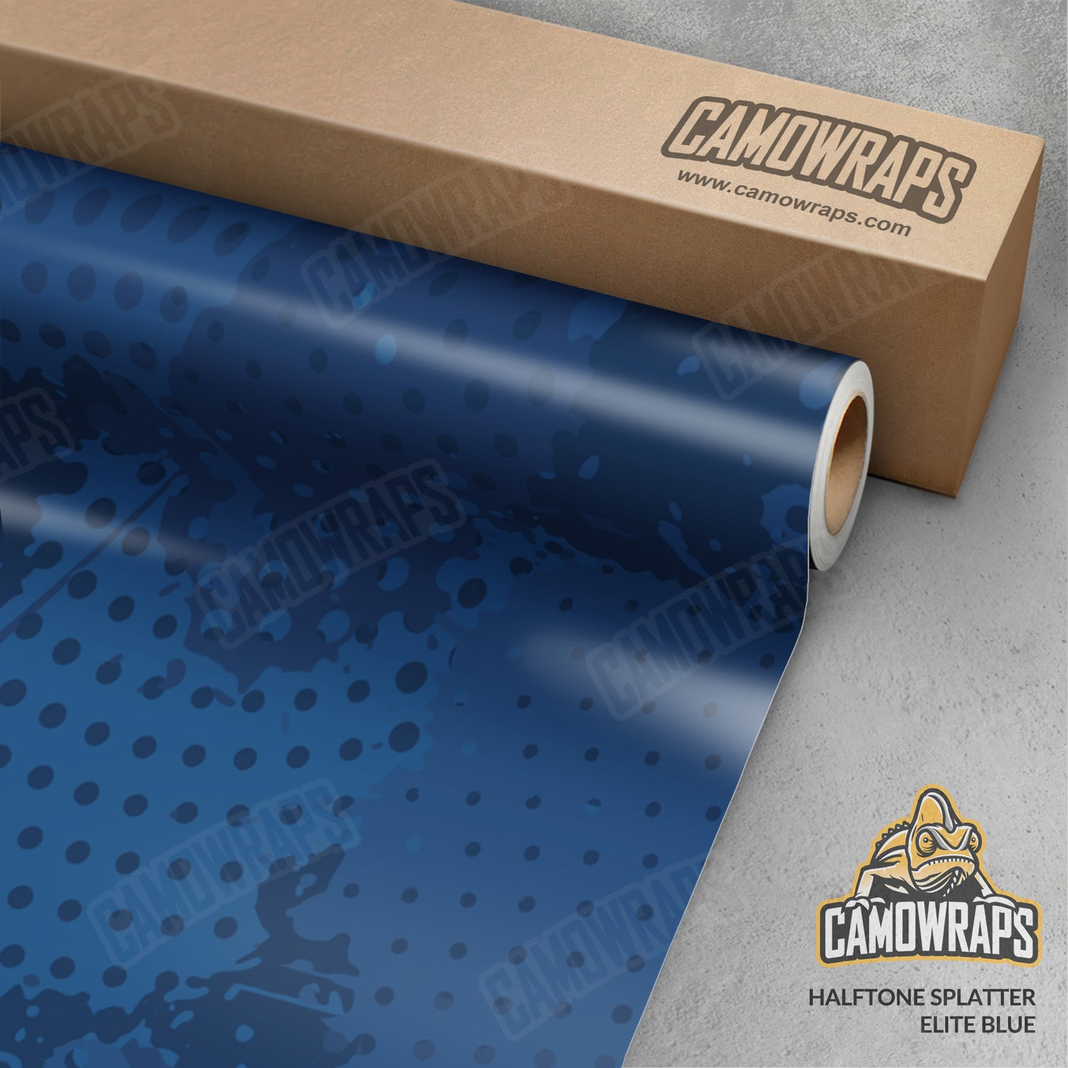 Halftone Splatter Elite Blue Camo Vinyl Wrap