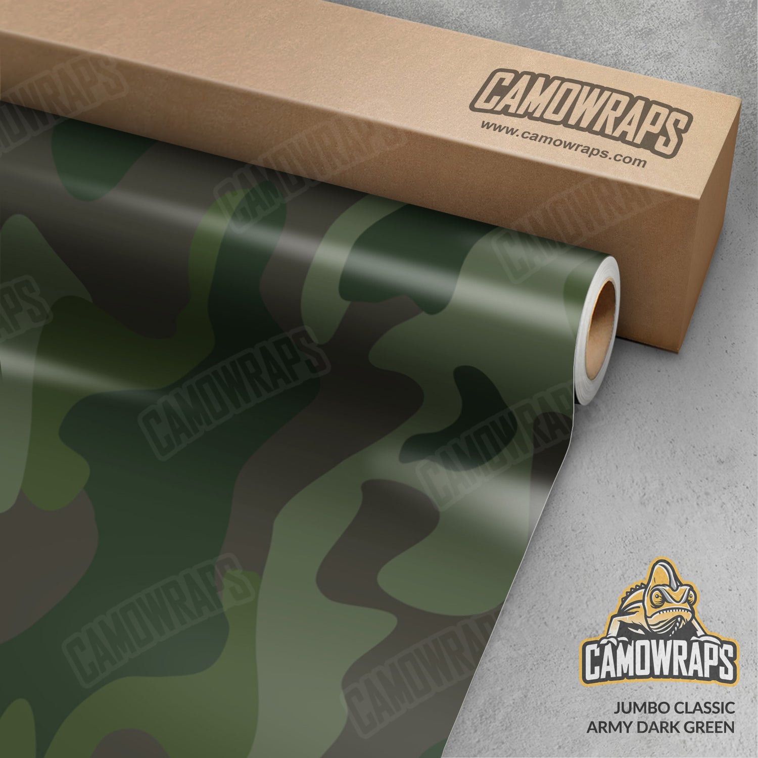 Jumbo Classic Army Dark Green Camo Vinyl Wrap