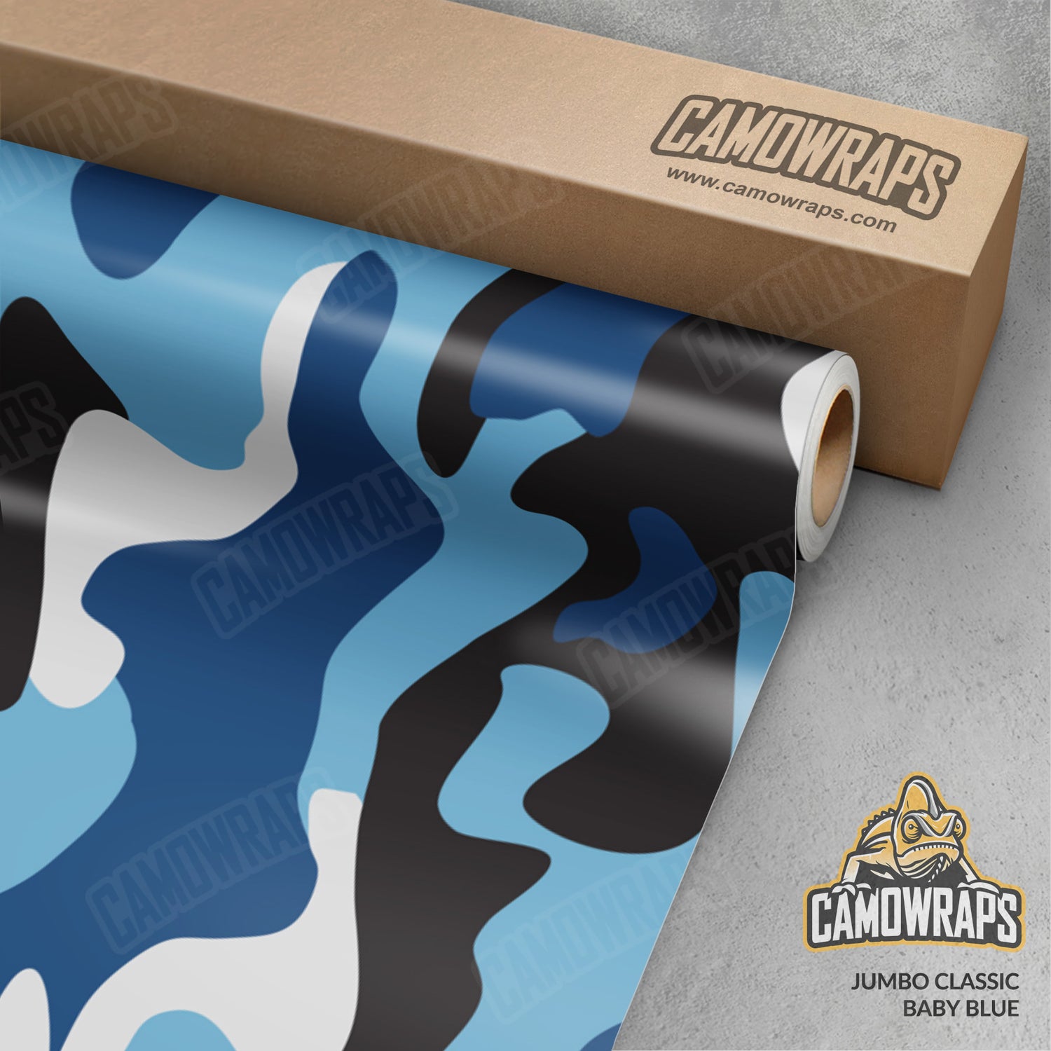 Jumbo Classic Baby Blue Camo Vinyl Wrap