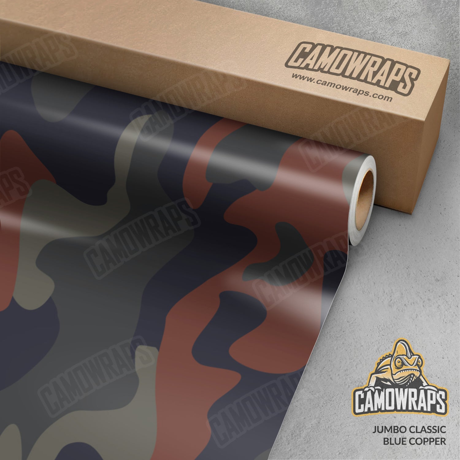 Jumbo Classic Blue Copper Camo Vinyl Wrap