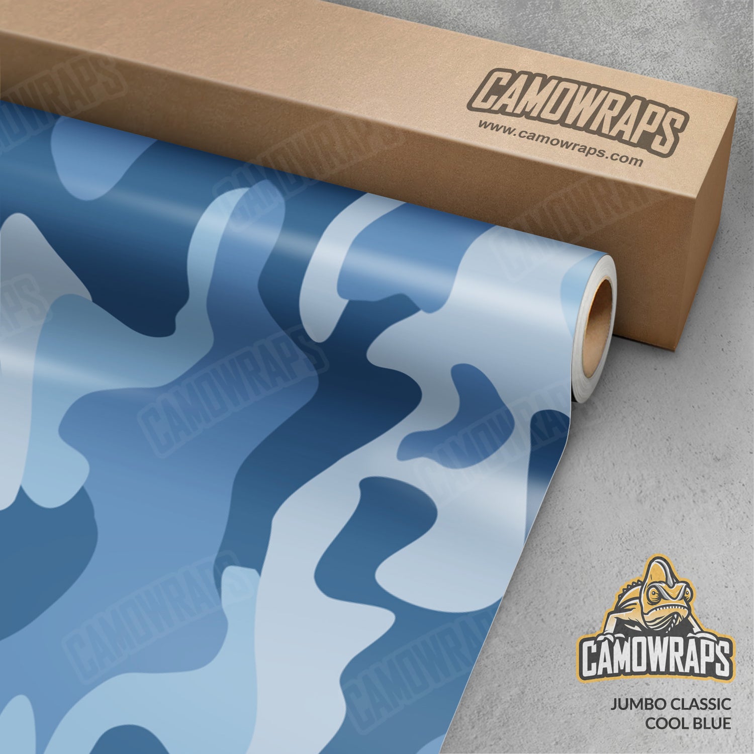 Jumbo Classic Cool Blue Camo Vinyl Wrap