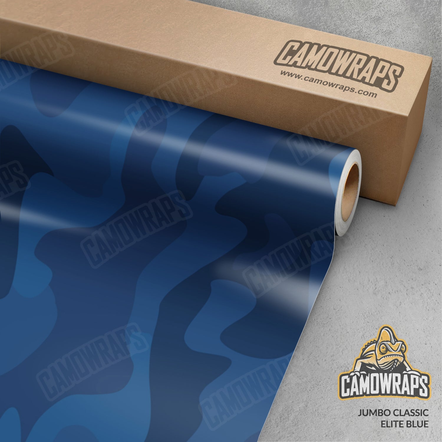 Jumbo Classic Elite Blue Camo Vinyl Wrap