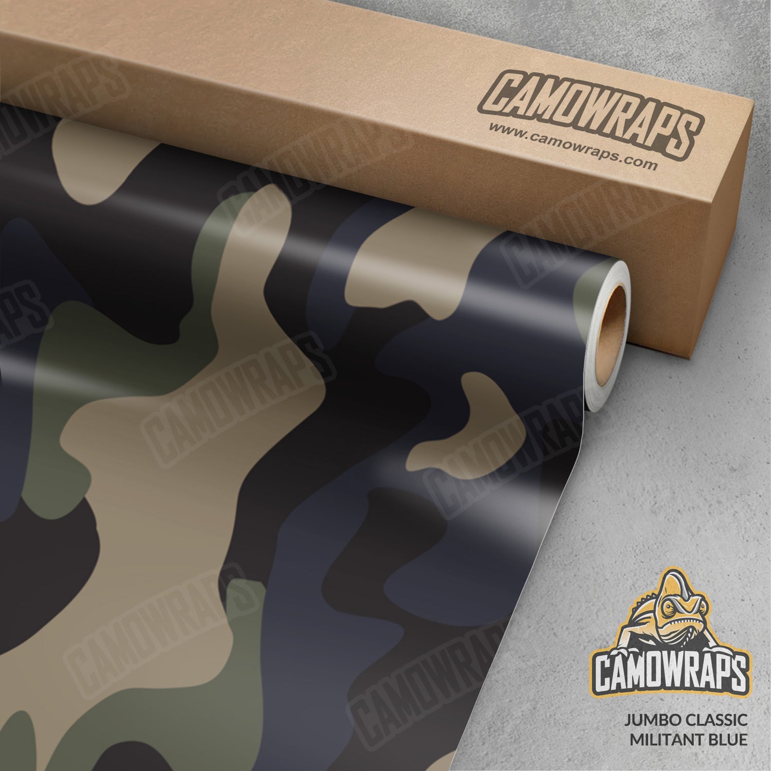 Jumbo Classic Militant Blue Camo Vinyl Wrap