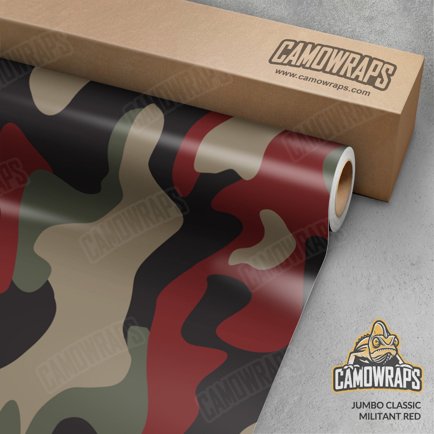 Jumbo Classic Militant Red Camo Vinyl Wrap