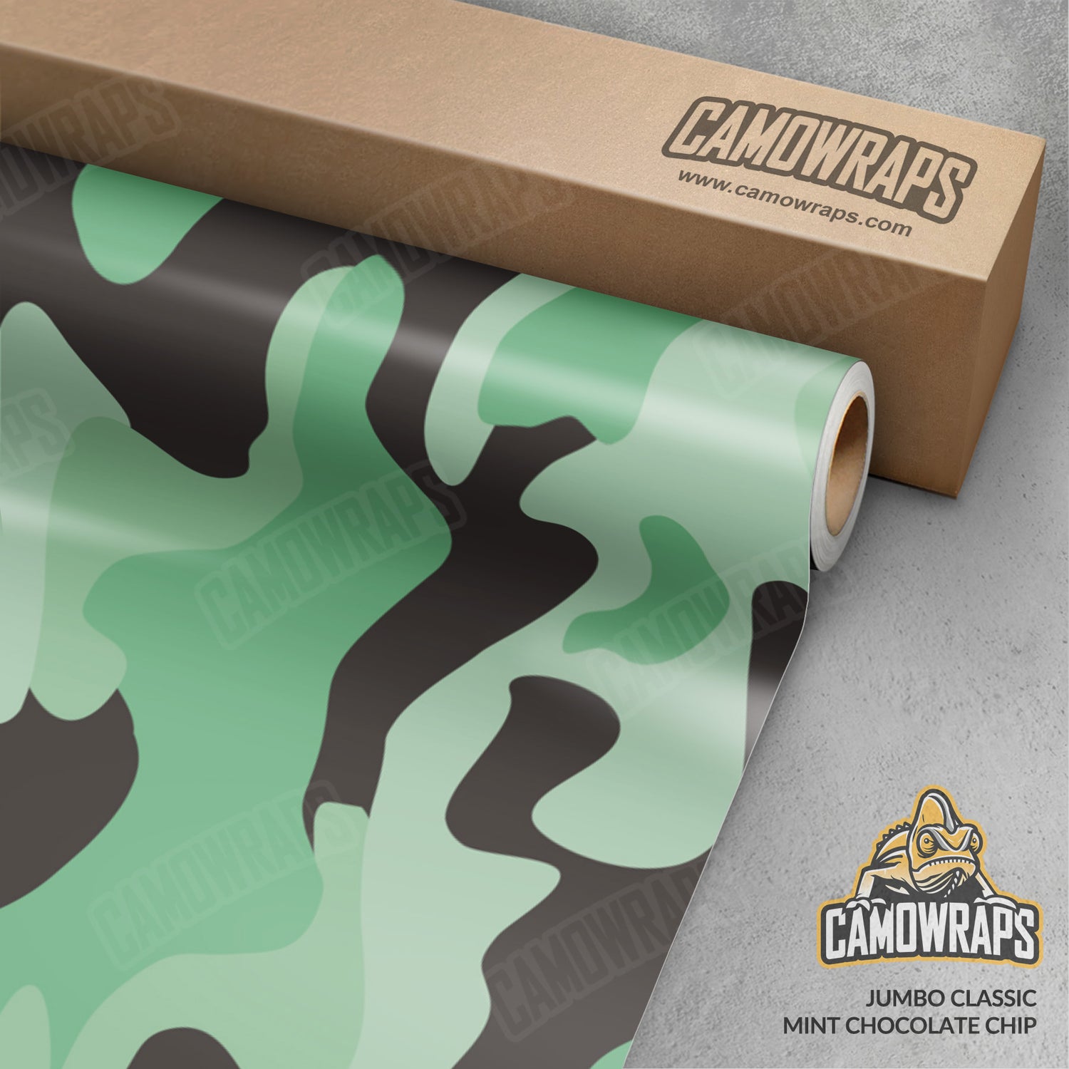 Jumbo Classic Mint Chocolate Chip Camo Vinyl Wrap