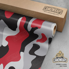 Jumbo Classic Red Tiger Camo Vinyl Wrap