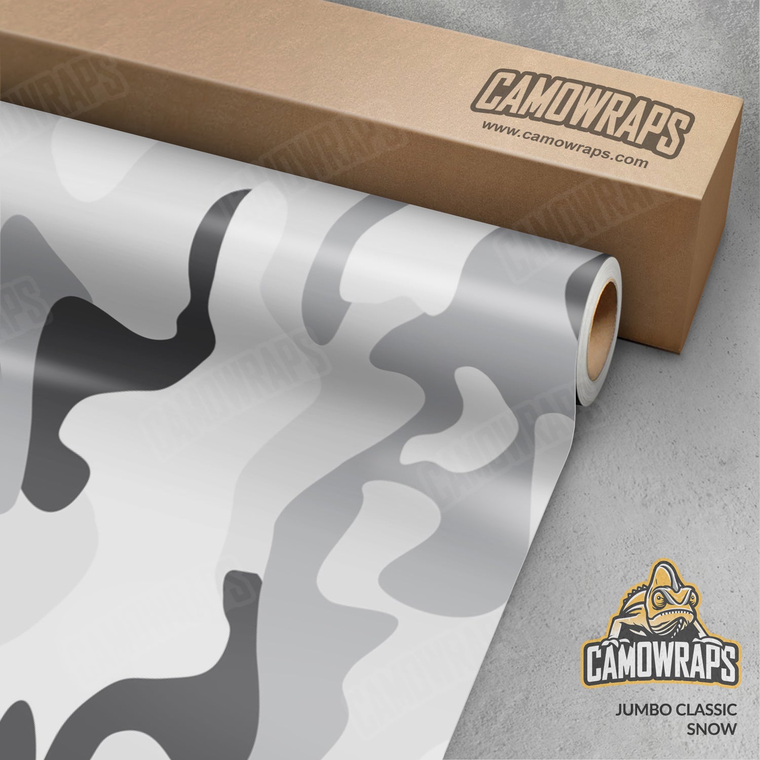 Jumbo Classic Snow Camo Vinyl Wrap