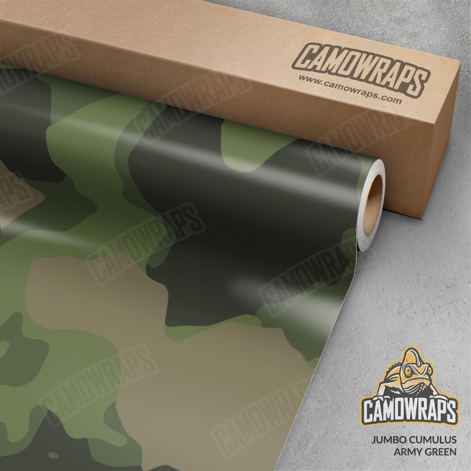 Jumbo Cumulus Army Green Camo Vinyl Wrap