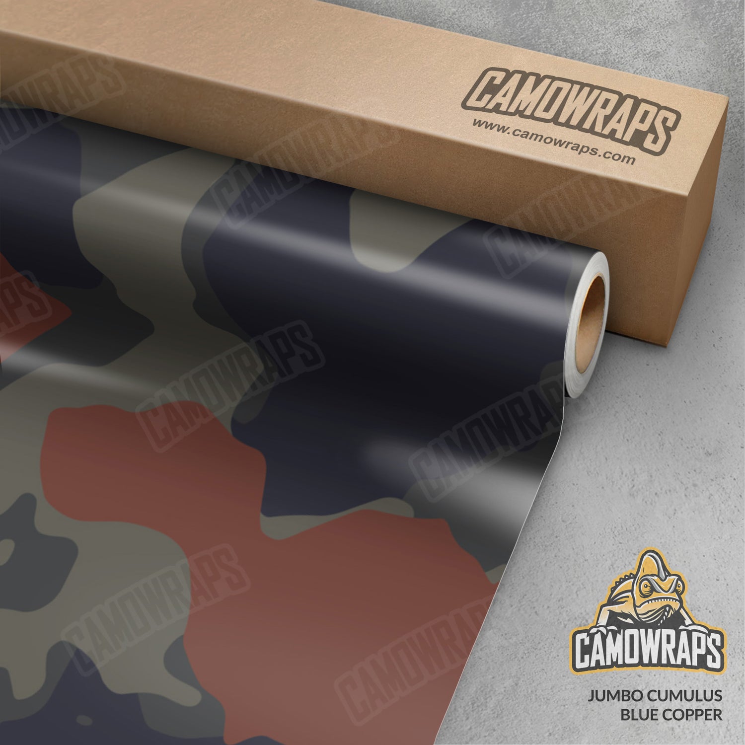 Jumbo Cumulus Blue Copper Camo Vinyl Wrap