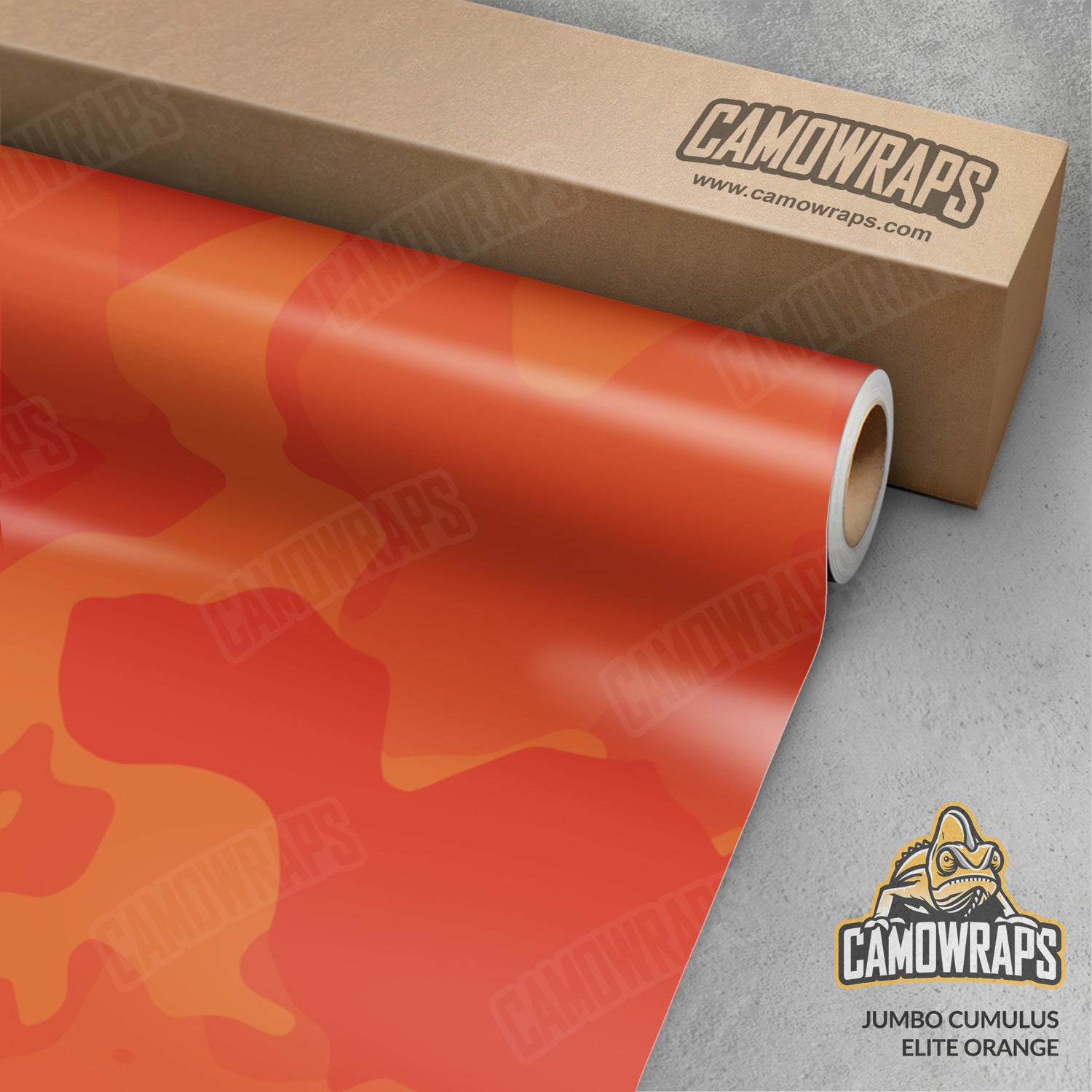 Jumbo Cumulus Elite Orange Camo Vinyl Wrap