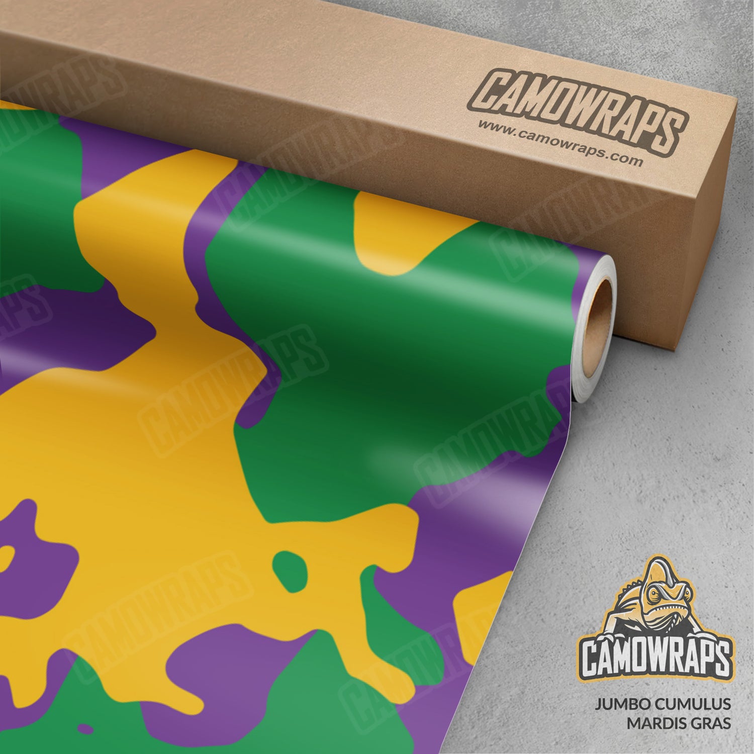 Jumbo Cumulus Mardi Gras Camo Vinyl Wrap