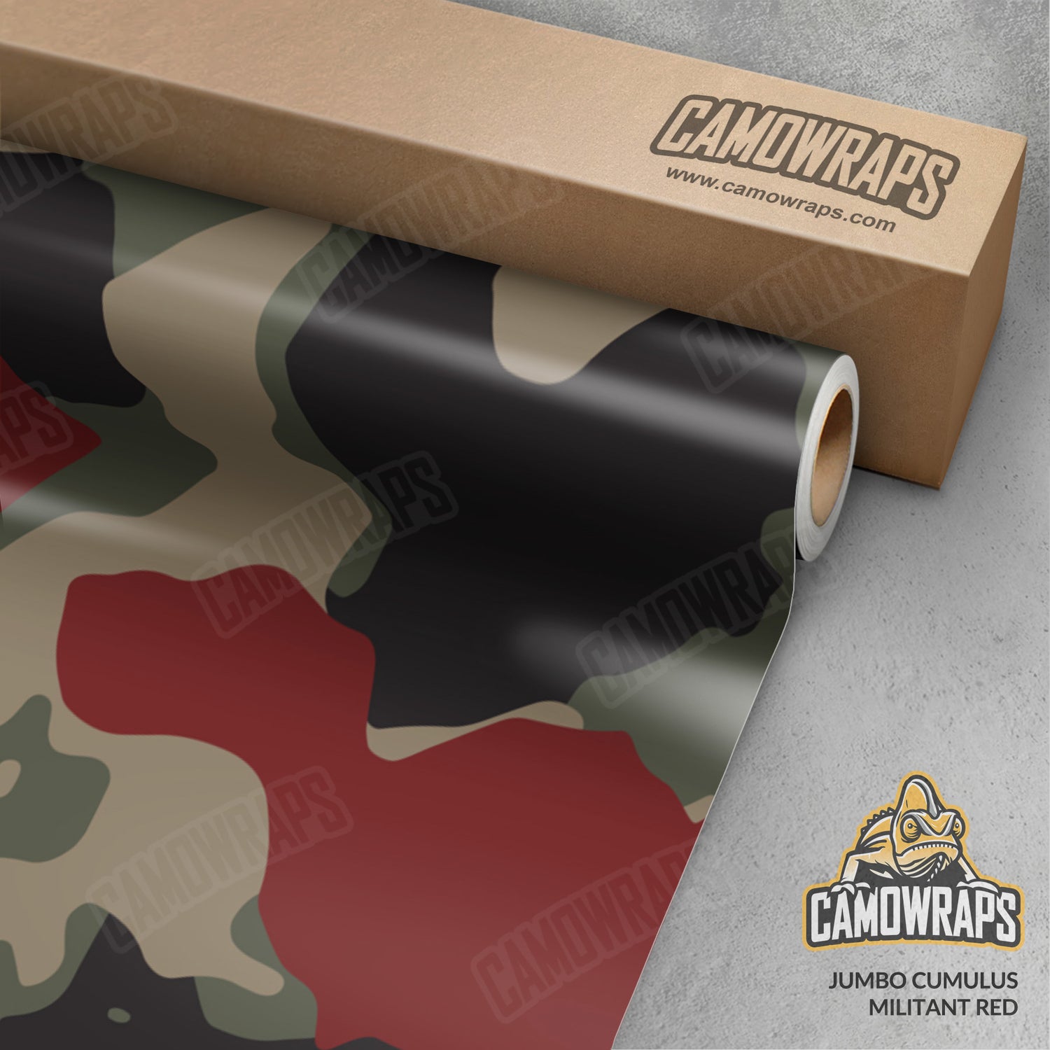 Jumbo Cumulus Militant Red Camo Vinyl Wrap