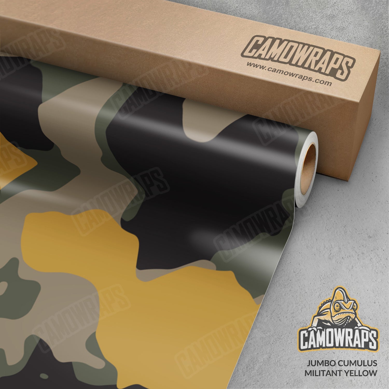 Jumbo Cumulus Militant Yellow Camo Vinyl Wrap