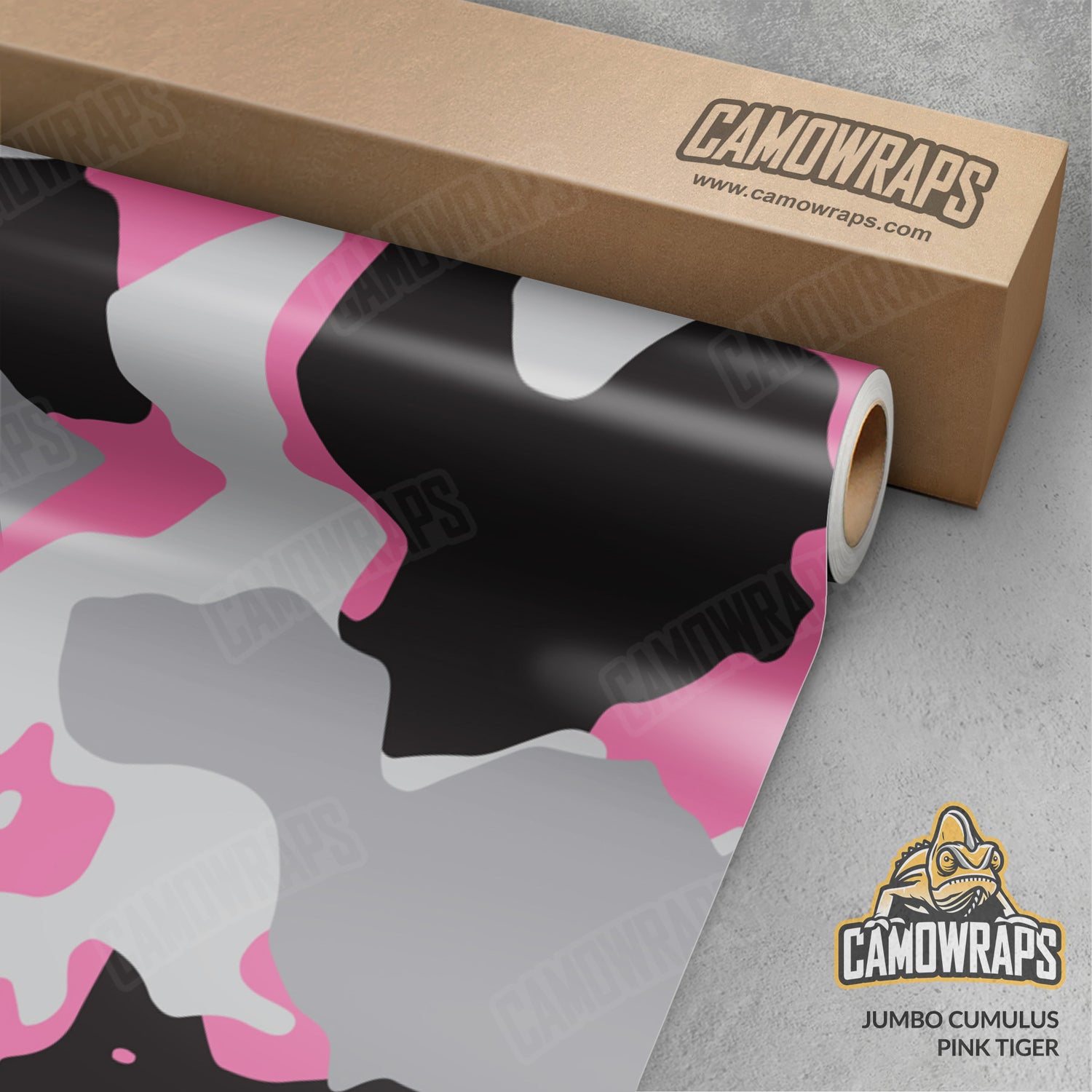 Jumbo Cumulus Pink Tiger Camo Vinyl Wrap