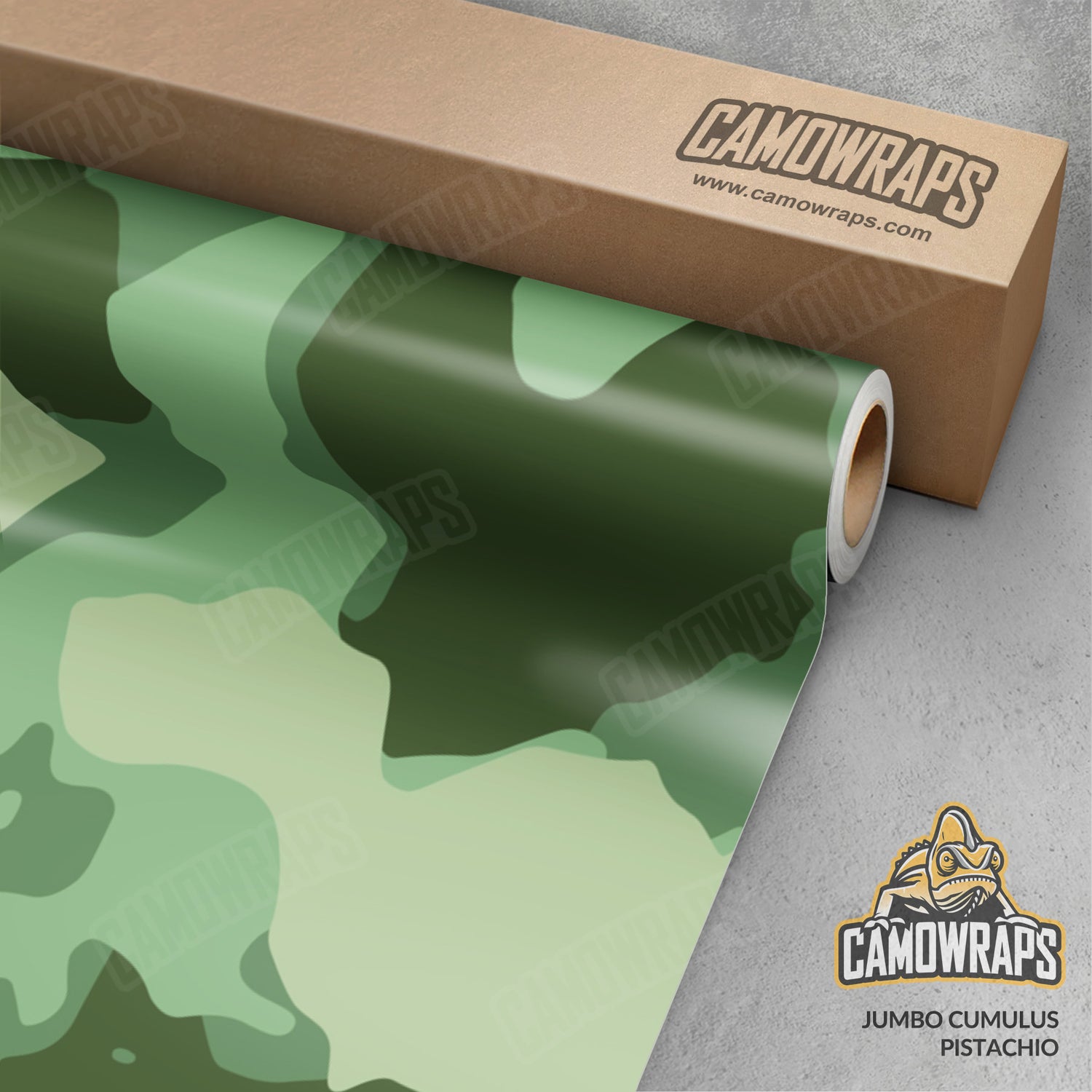 Jumbo Cumulus Pistachio Camo Vinyl Wrap