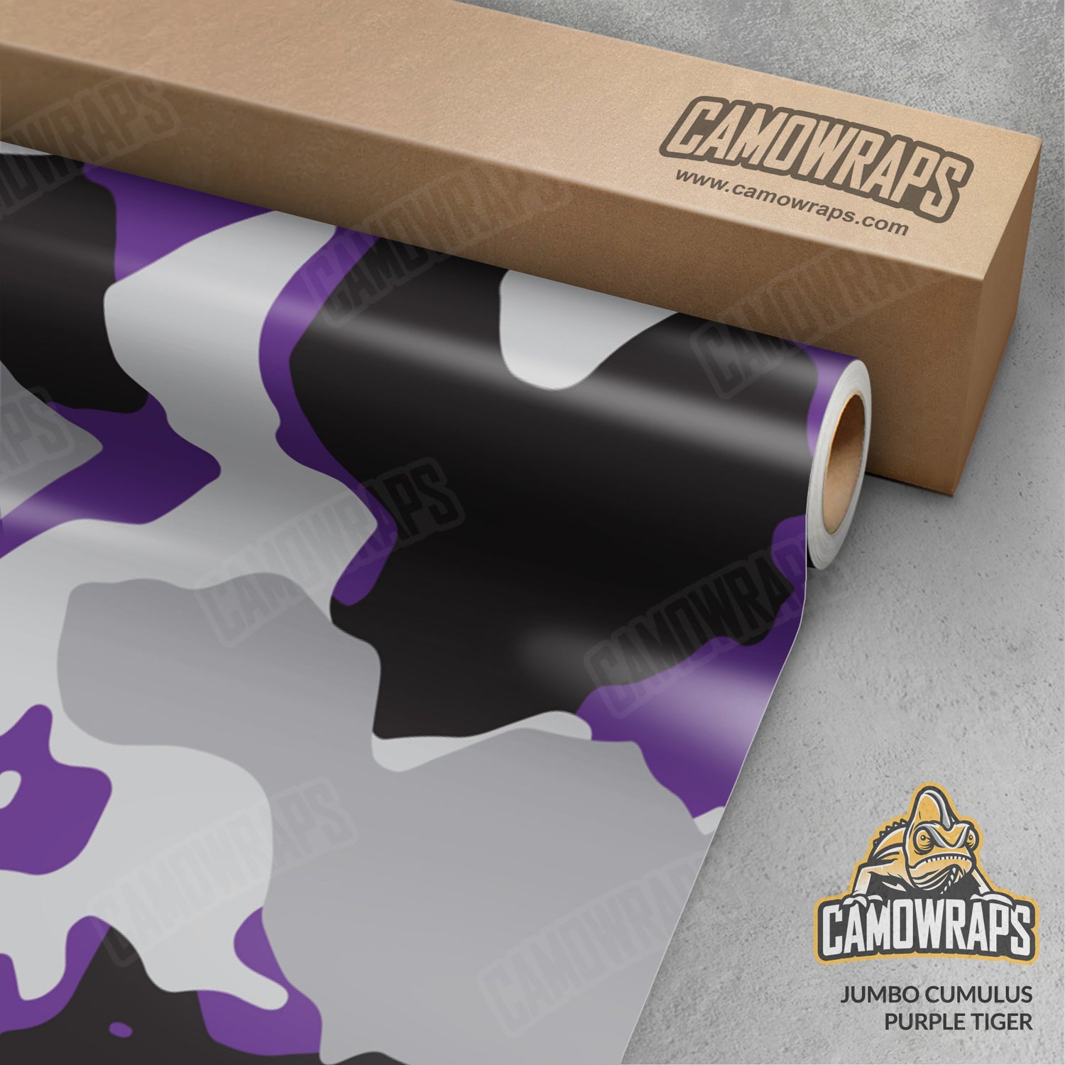 Jumbo Cumulus Purple Tiger Camo Vinyl Wrap