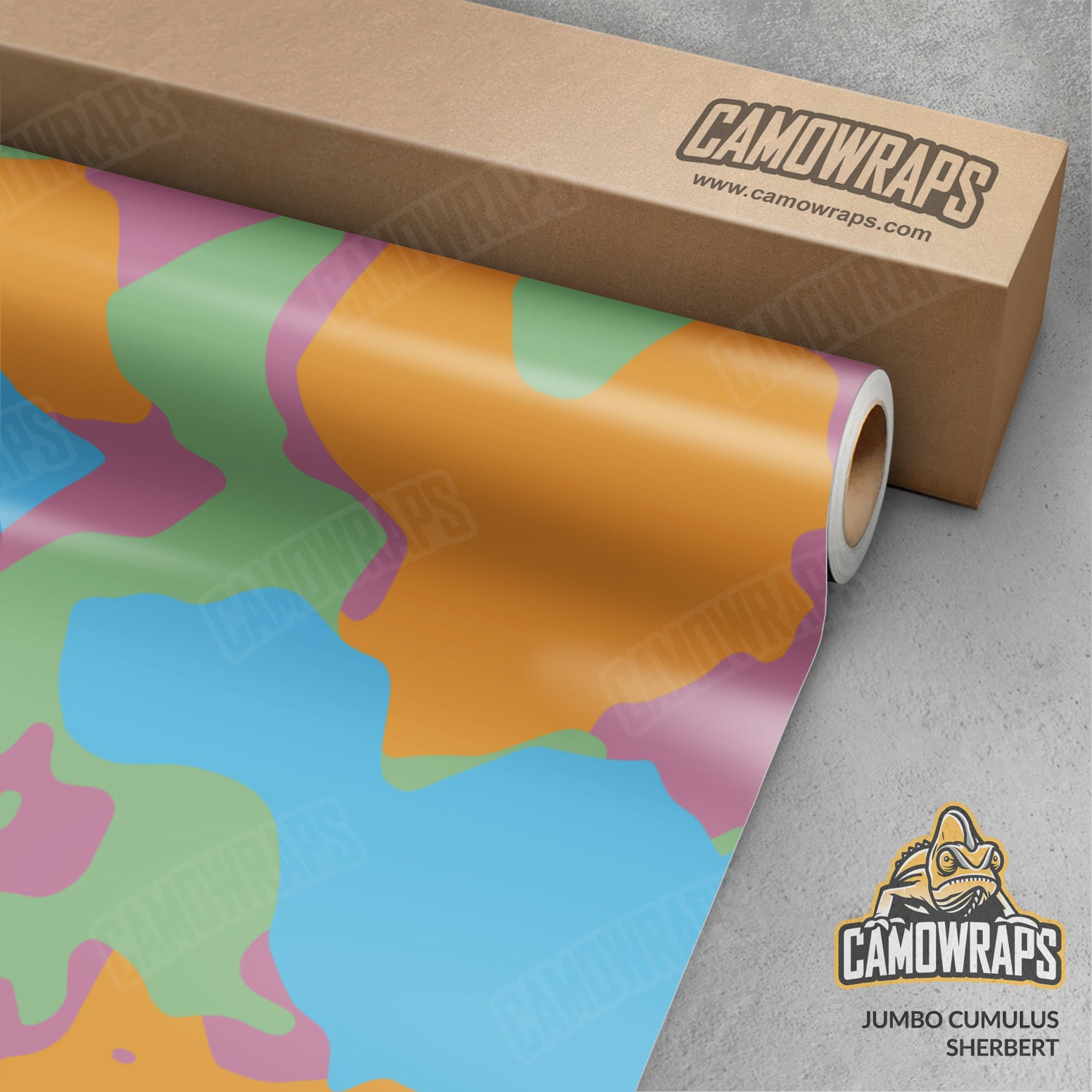 Jumbo Cumulus Sherbert Camo Vinyl Wrap