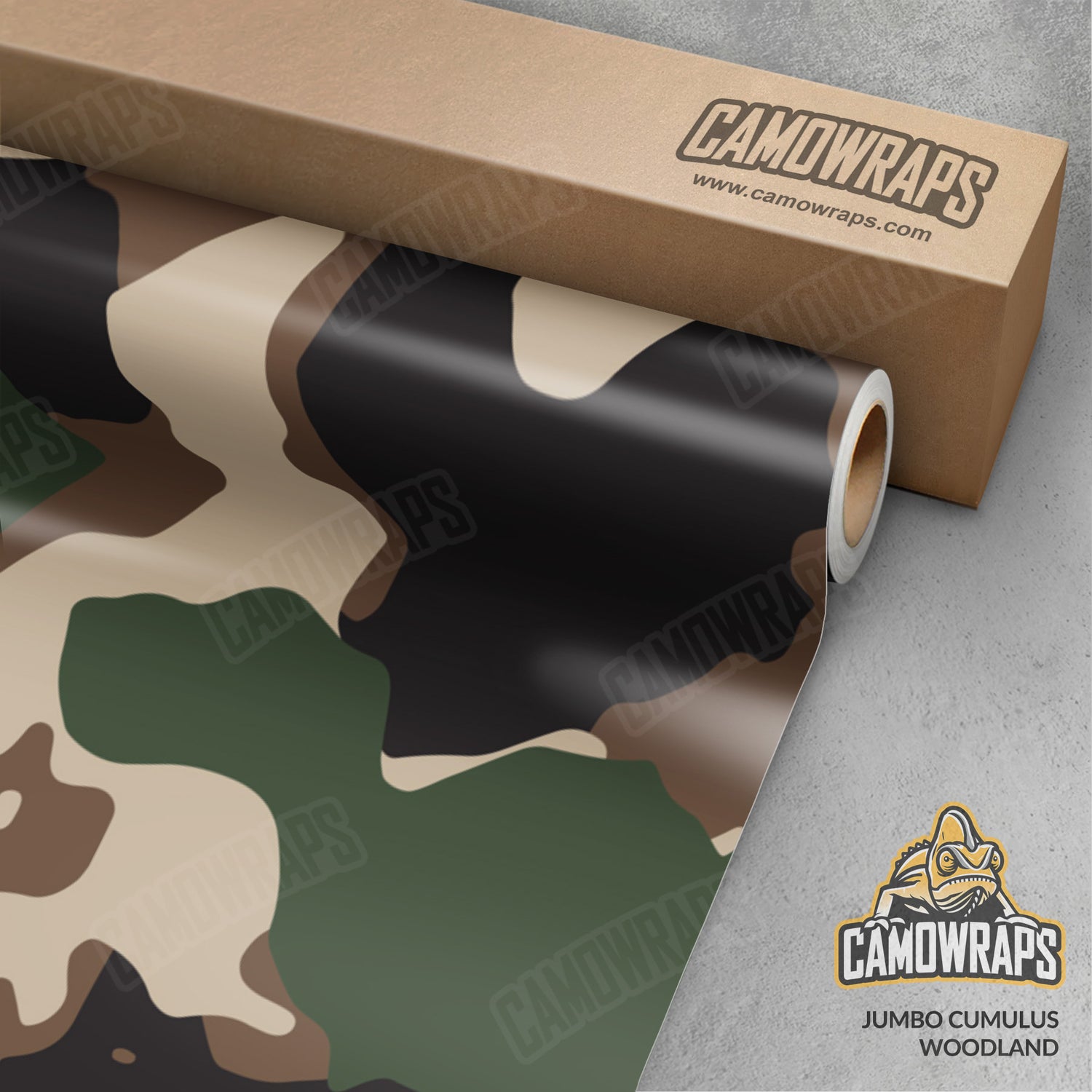 Jumbo Cumulus Woodland Camo Vinyl Wrap