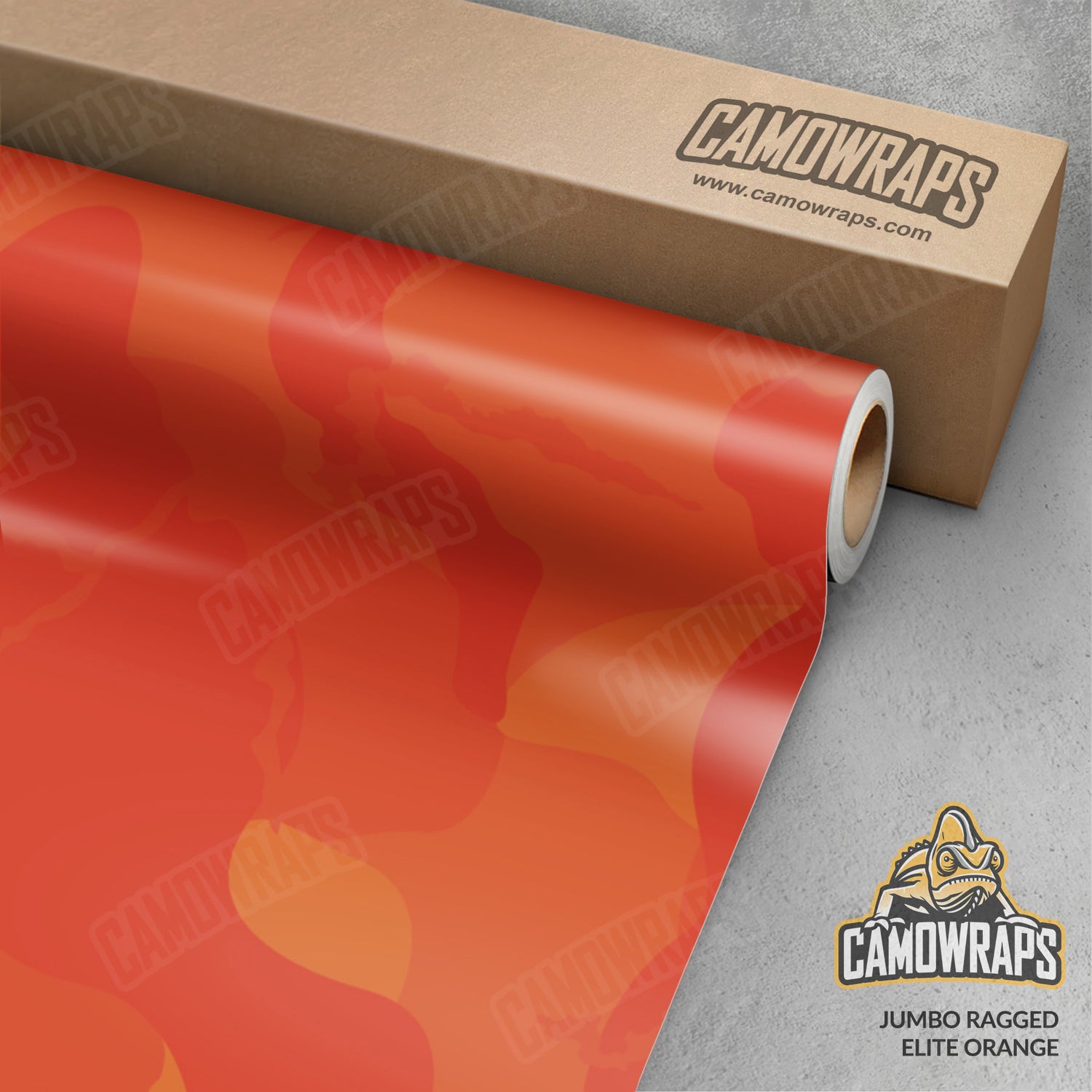 Jumbo Ragged Elite Orange Camo Vinyl Wrap