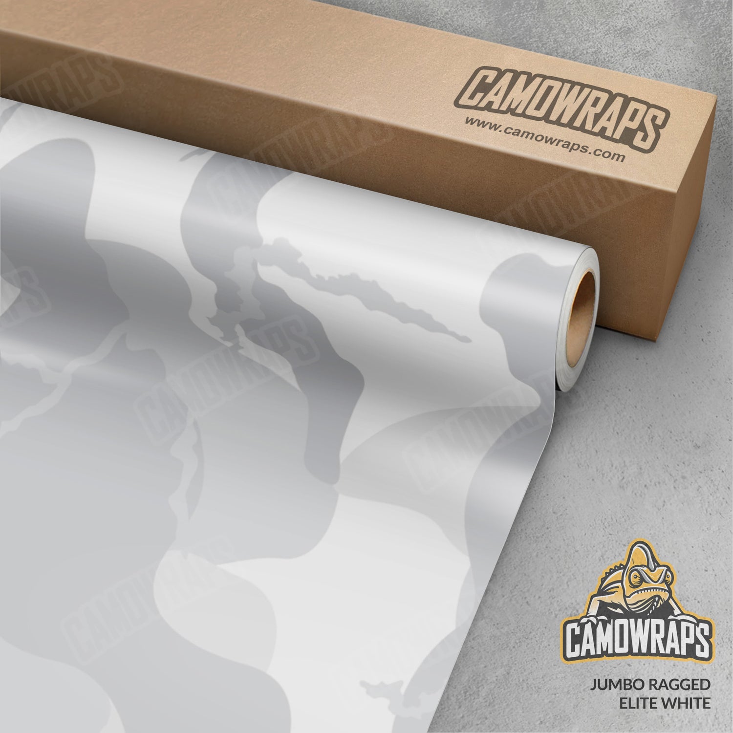 Jumbo Ragged Elite White Camo Vinyl Wrap