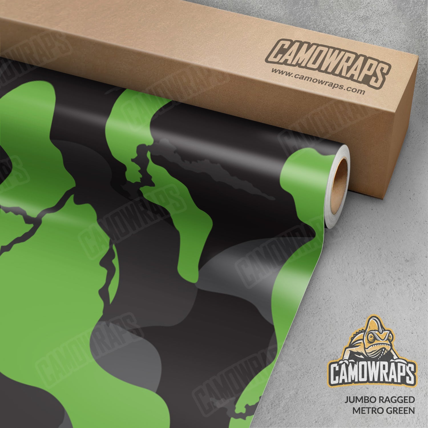 Jumbo Ragged Metro Green Camo Vinyl Wrap