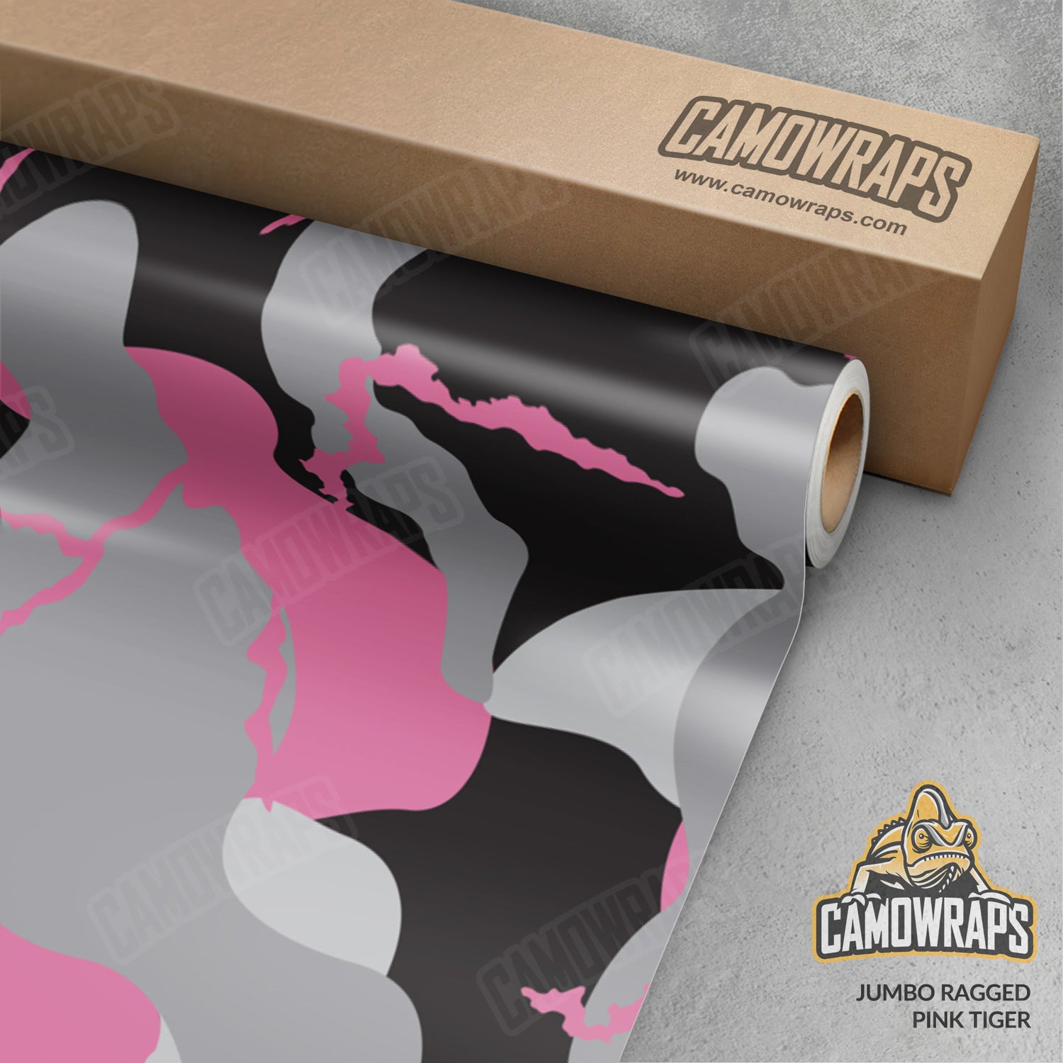 Jumbo Ragged Pink Tiger Camo Vinyl Wrap