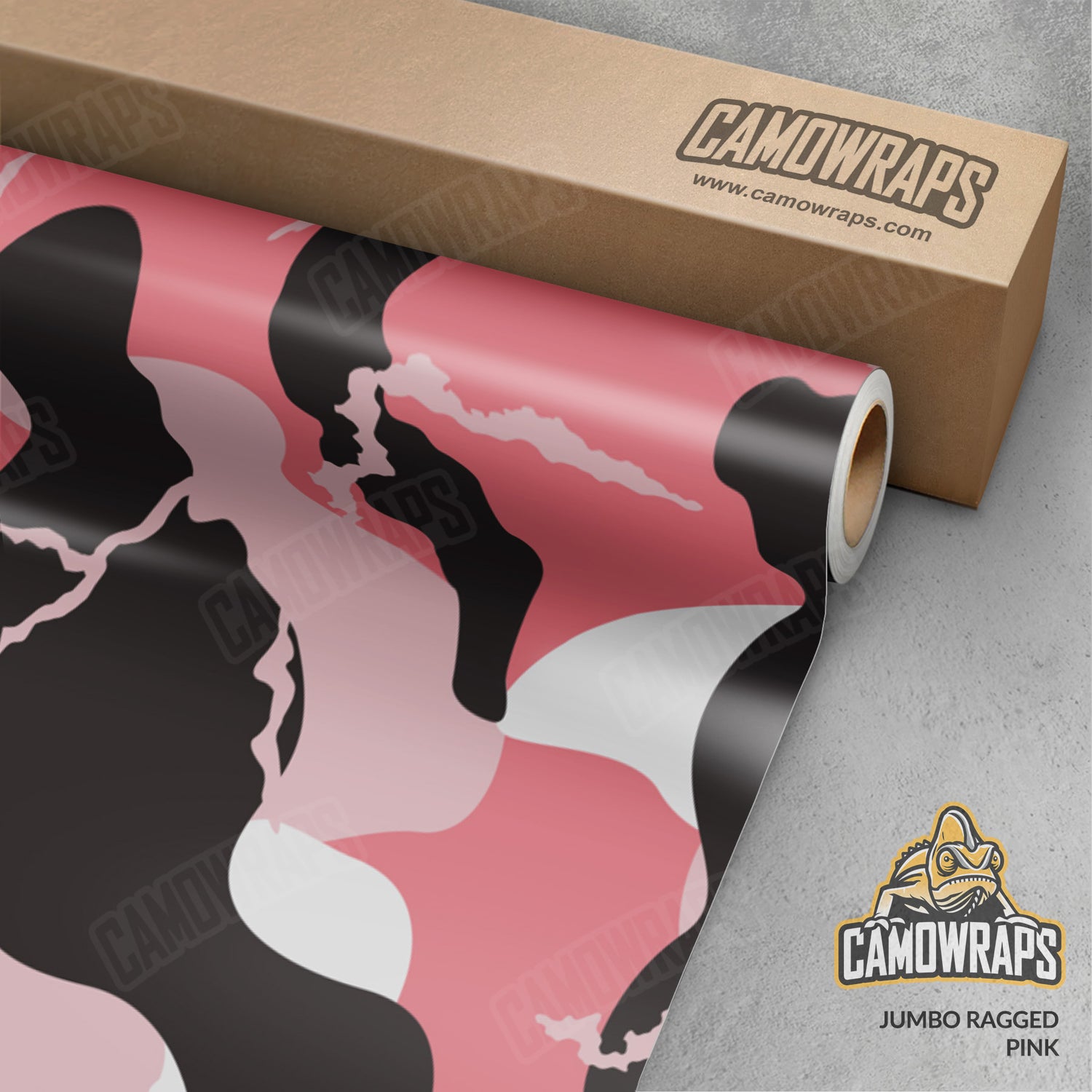 Jumbo Ragged Pink Camo Vinyl Wrap