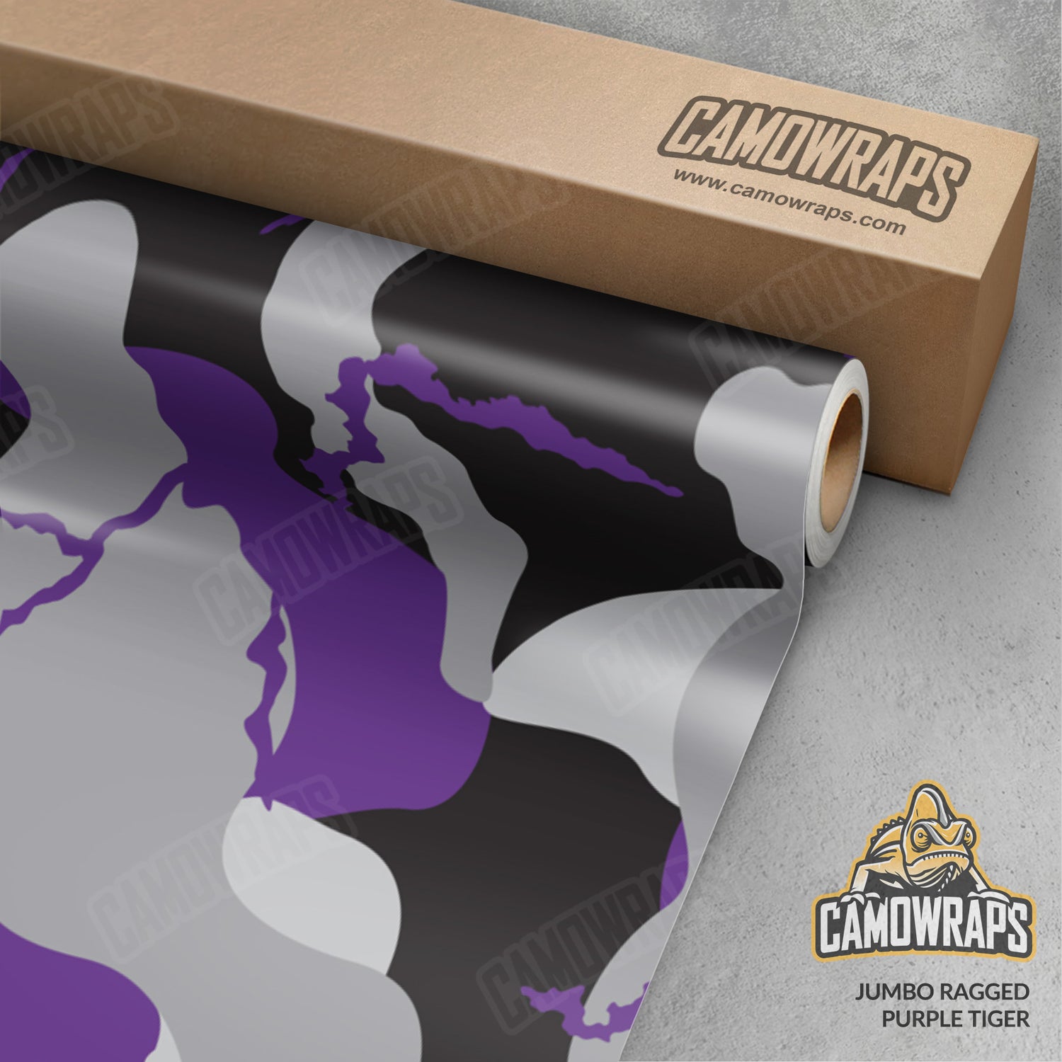 Jumbo Ragged Purple Tiger Camo Vinyl Wrap