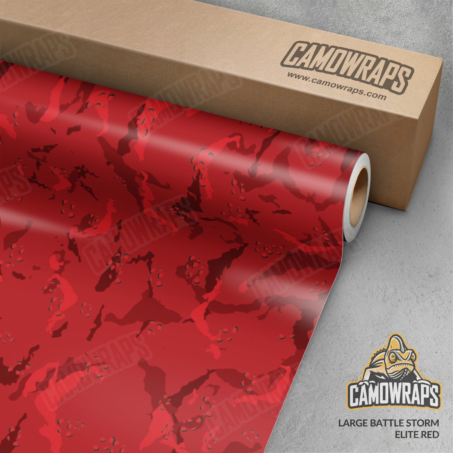 Large Battle Storm Elite Red Camo Vinyl Wrap