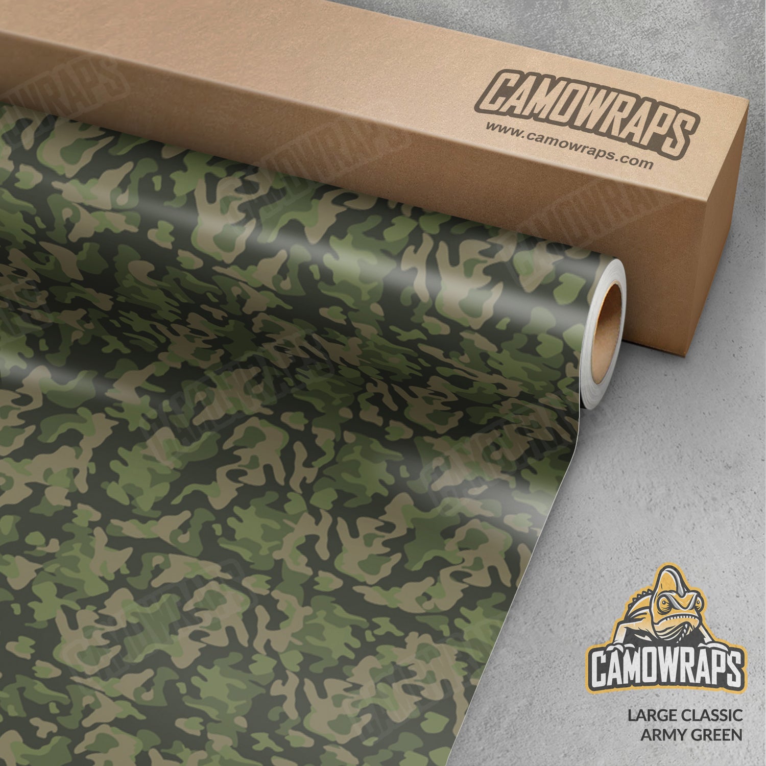 Large Classic Army Green Camo Vinyl Wrap