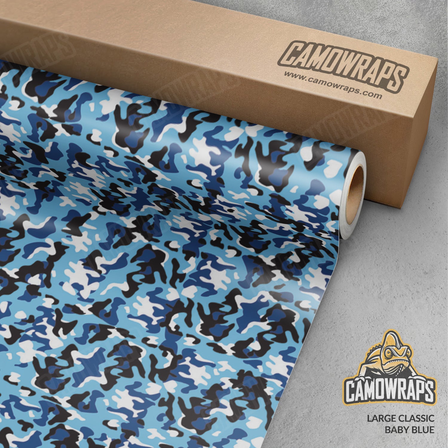 Large Classic Baby Blue Camo Vinyl Wrap