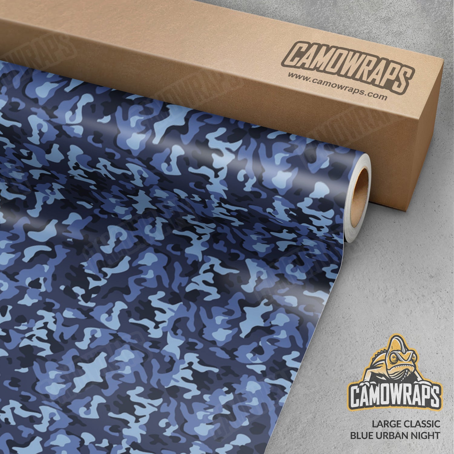 Large Classic Blue Urban Night Camo Vinyl Wrap