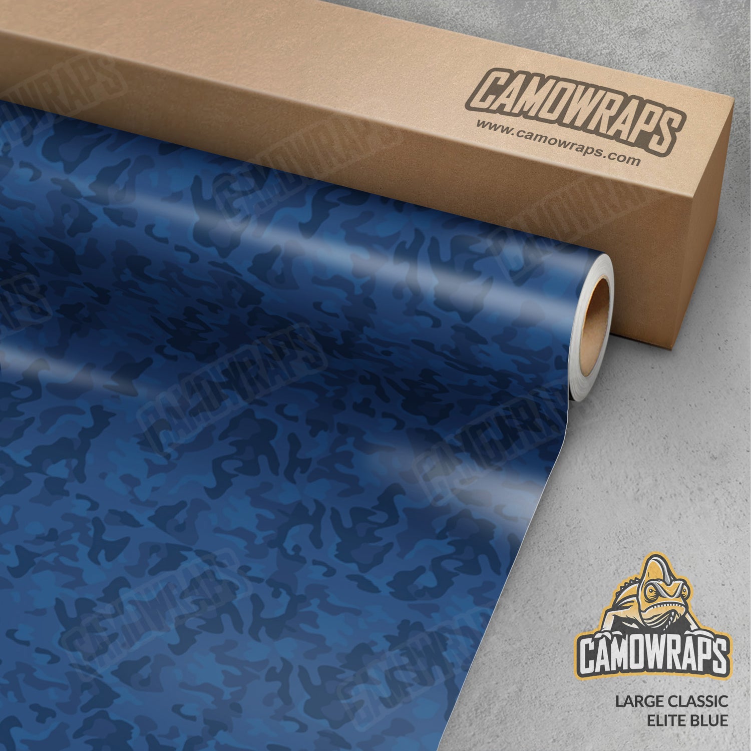 Large Classic Elite Blue Camo Vinyl Wrap