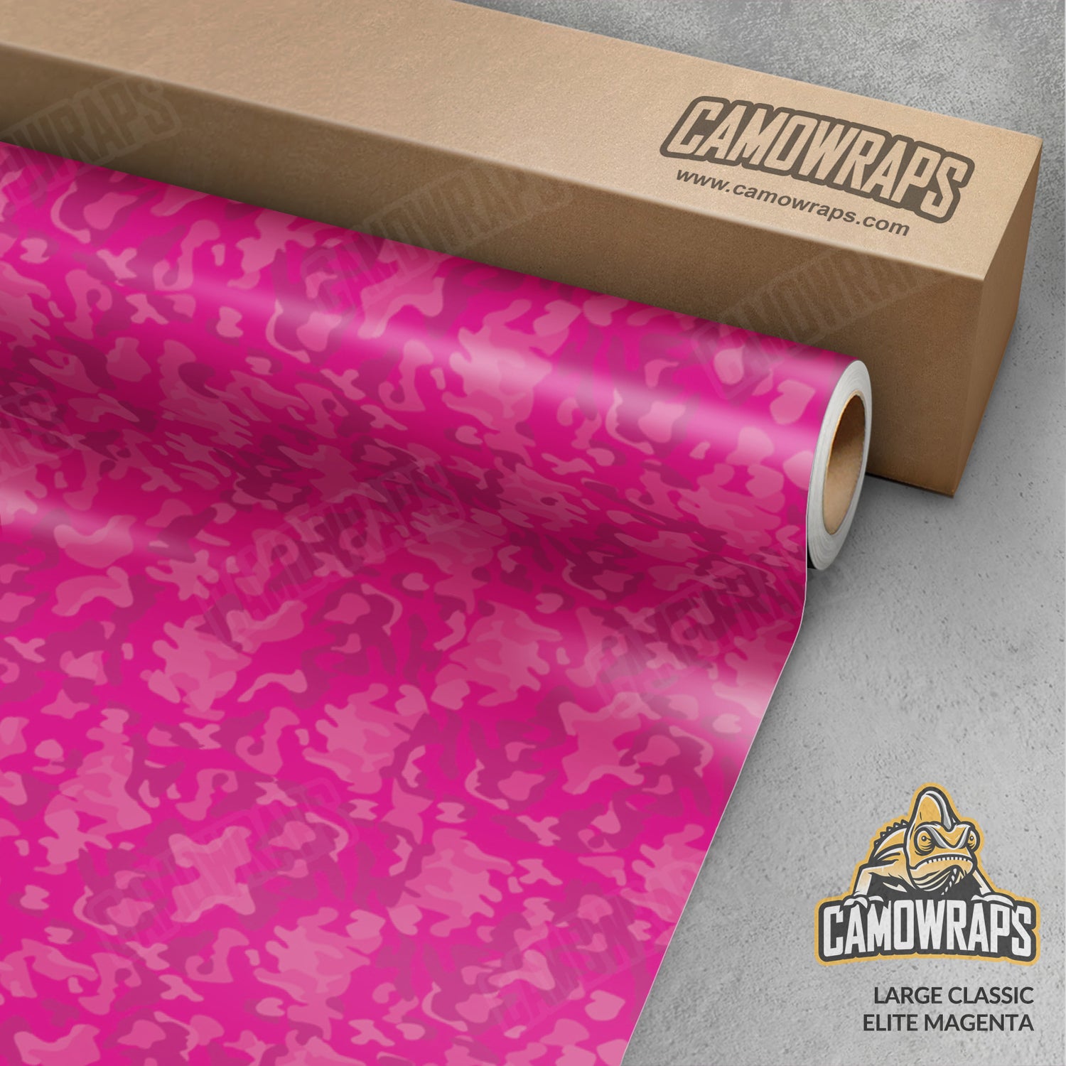 Large Classic Elite Magenta Camo Vinyl Wrap