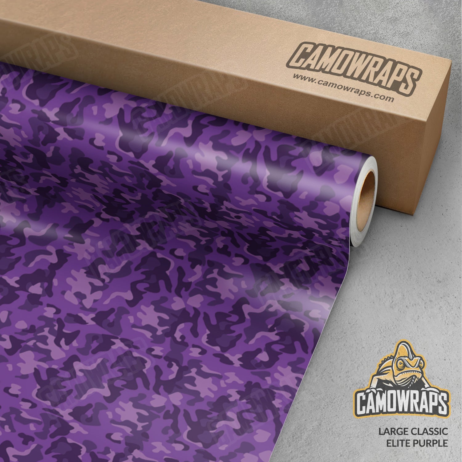 Large Classic Elite Purple Camo Vinyl Wrap