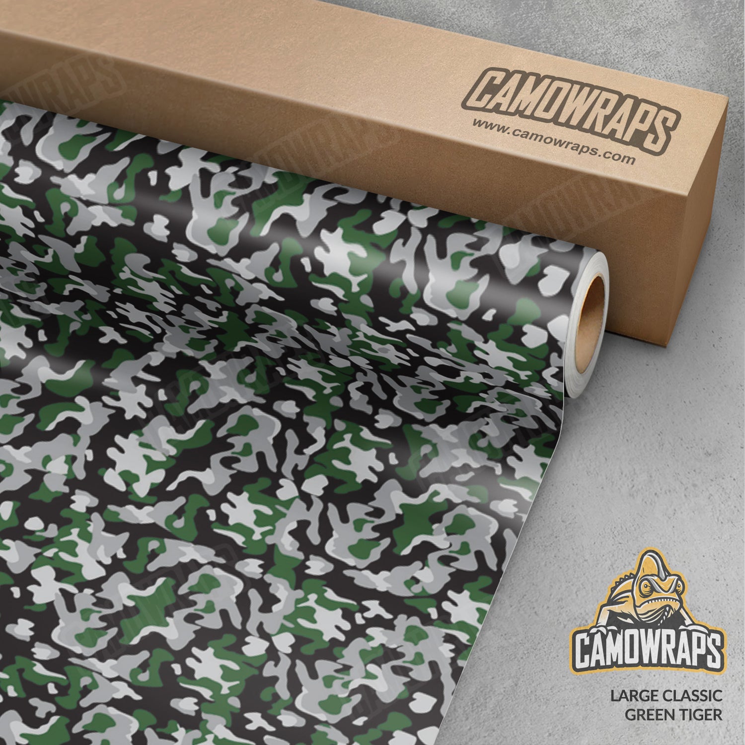 Large Classic Green Tiger Camo Vinyl Wrap