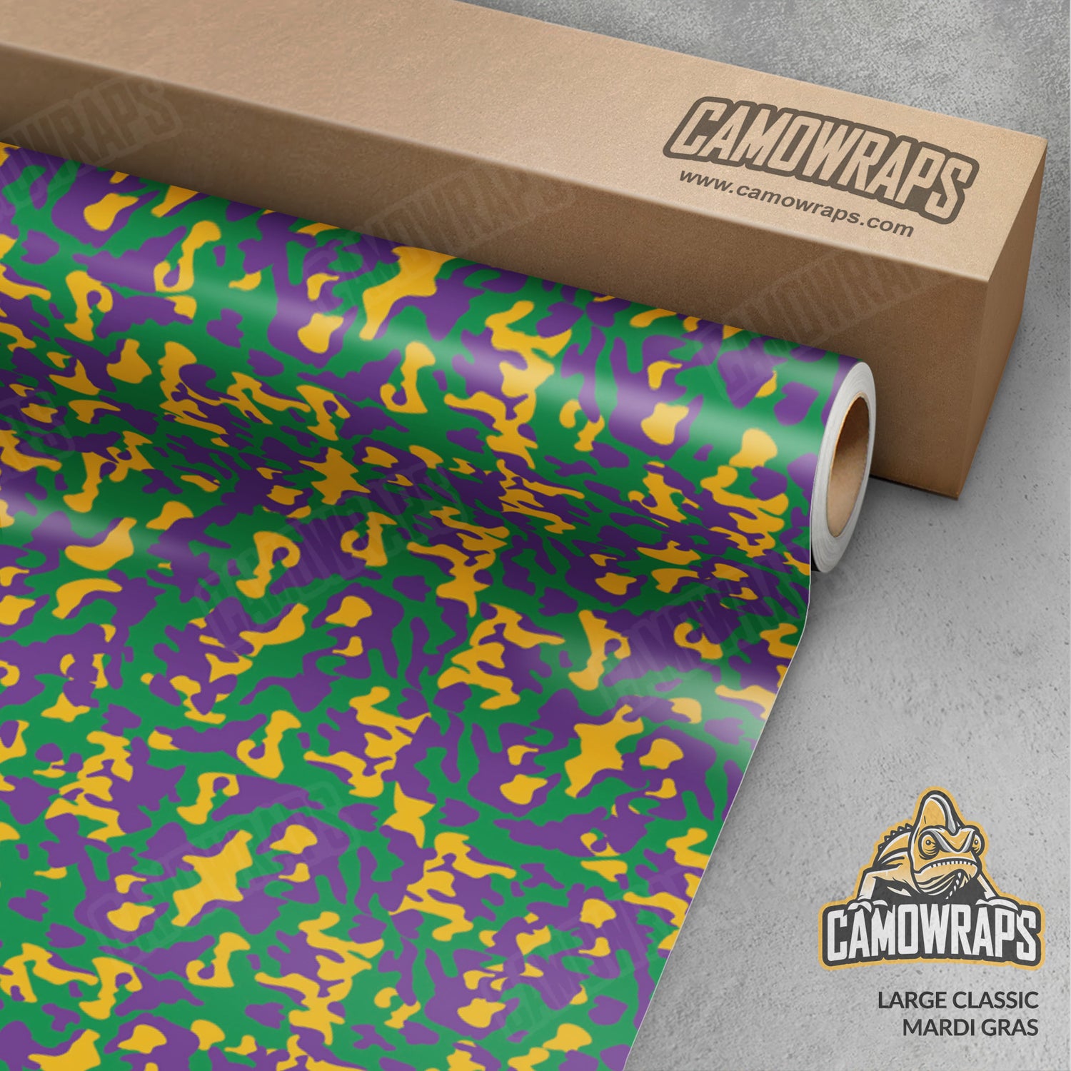 Large Classic Mardi Gras Camo Vinyl Wrap