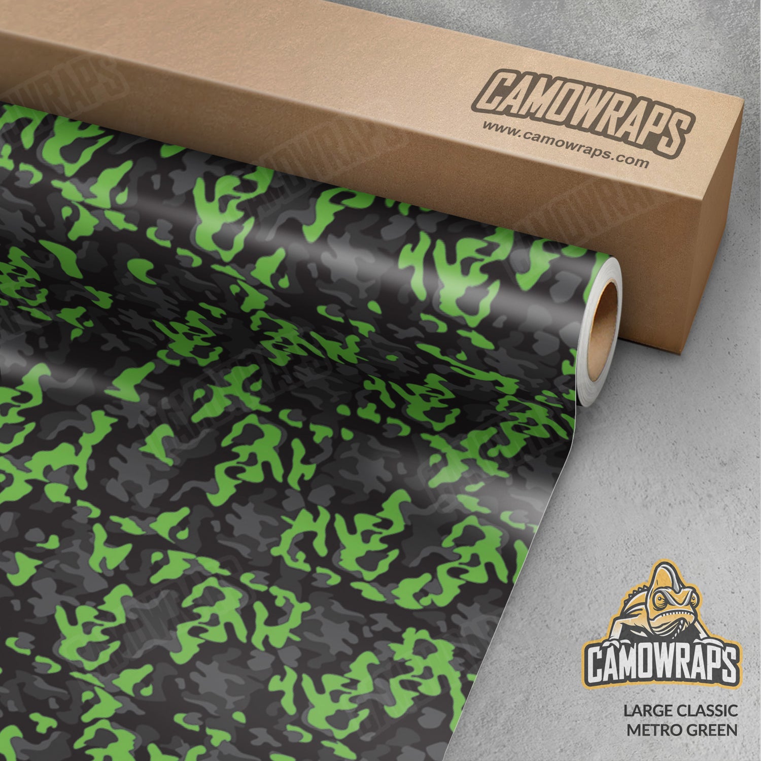 Large Classic Metro Green Camo Vinyl Wrap