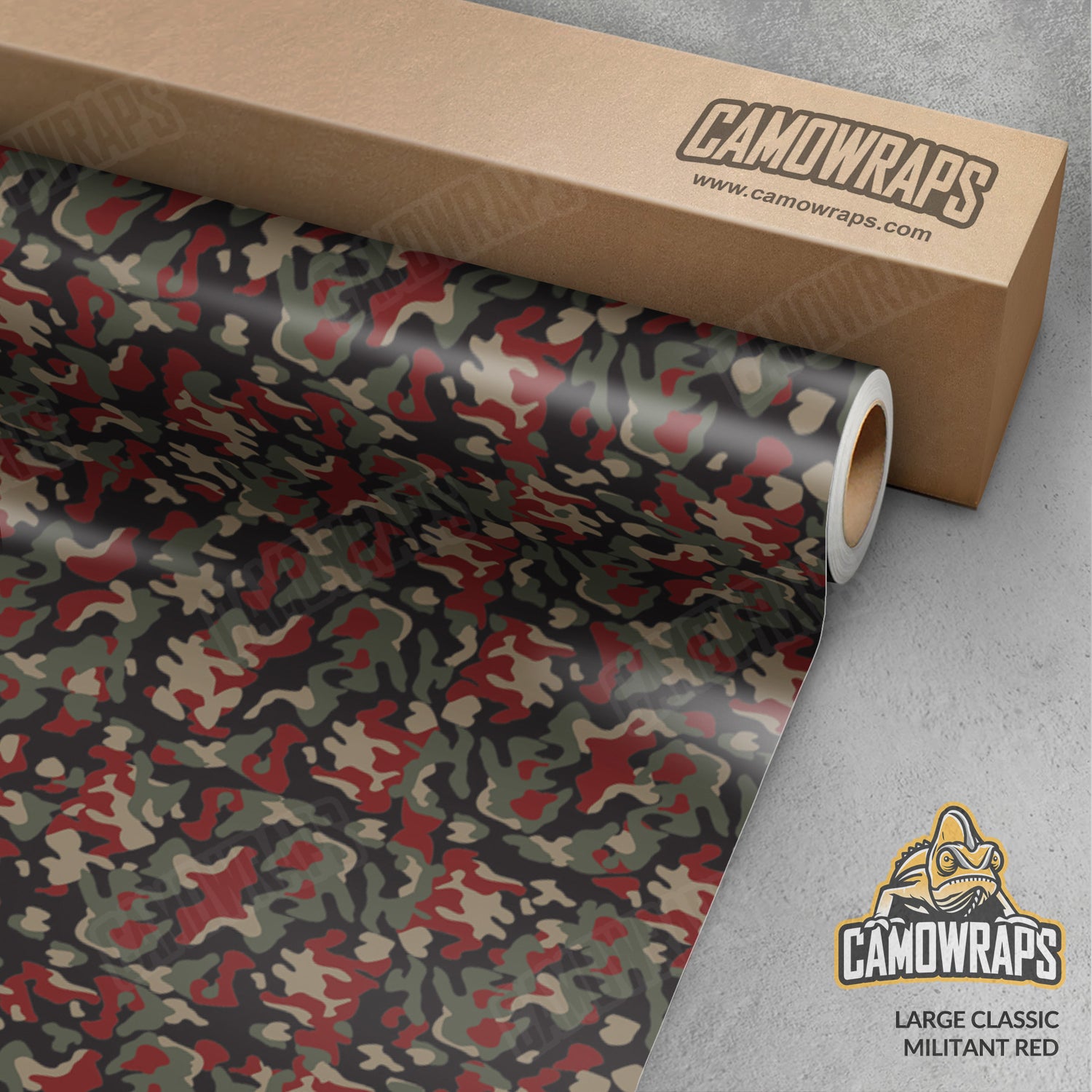 Large Classic Militant Red Camo Vinyl Wrap