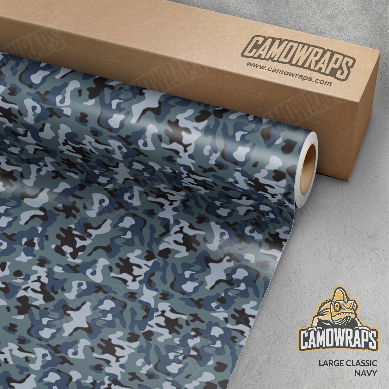 Large Classic Navy Camo Vinyl Wrap