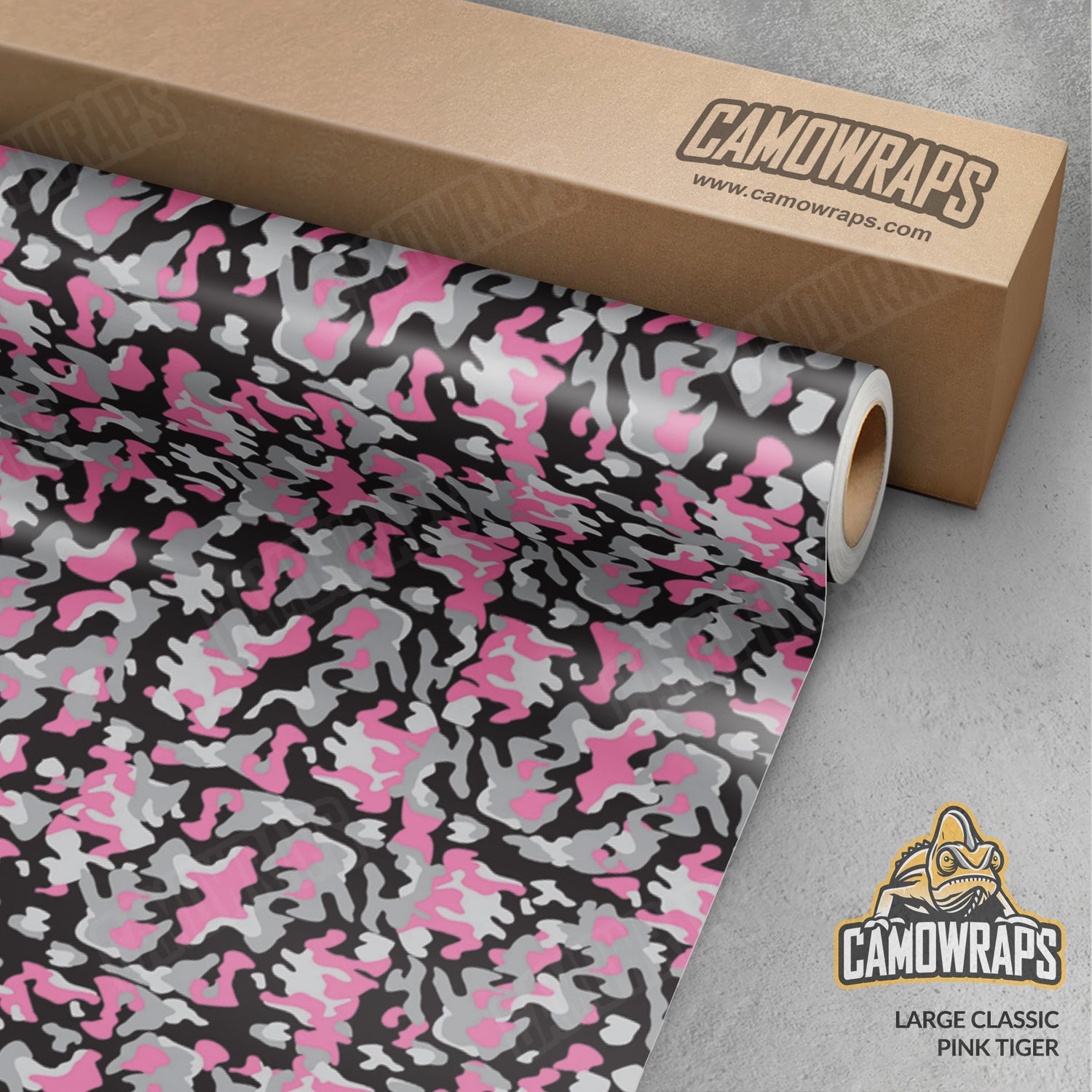 Large Classic Pink Tiger Camo Vinyl Wrap