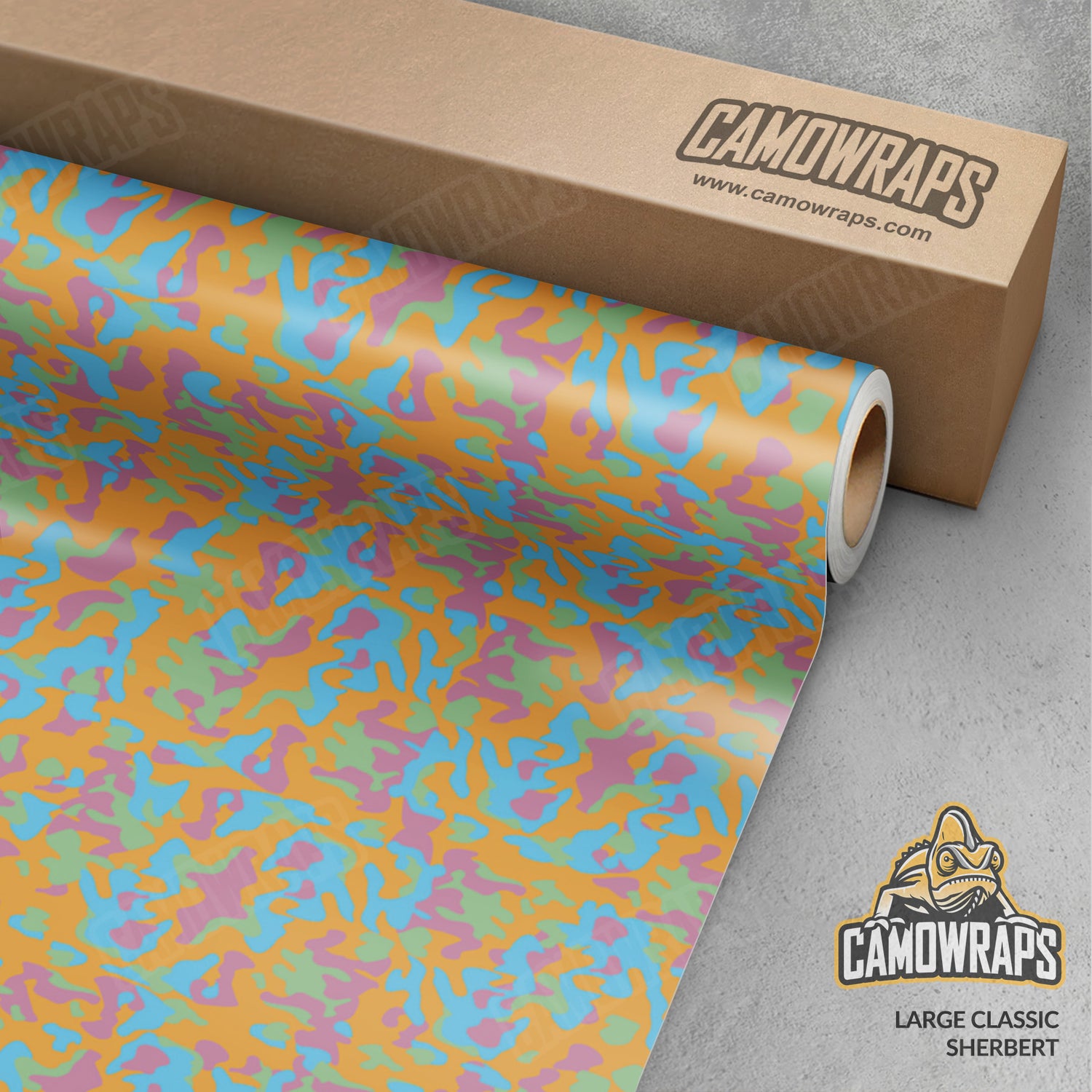 Large Classic Sherbert Camo Vinyl Wrap