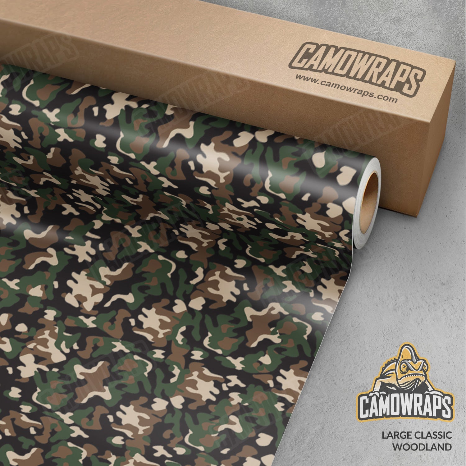 Large Classic Woodland Camo Vinyl Wrap